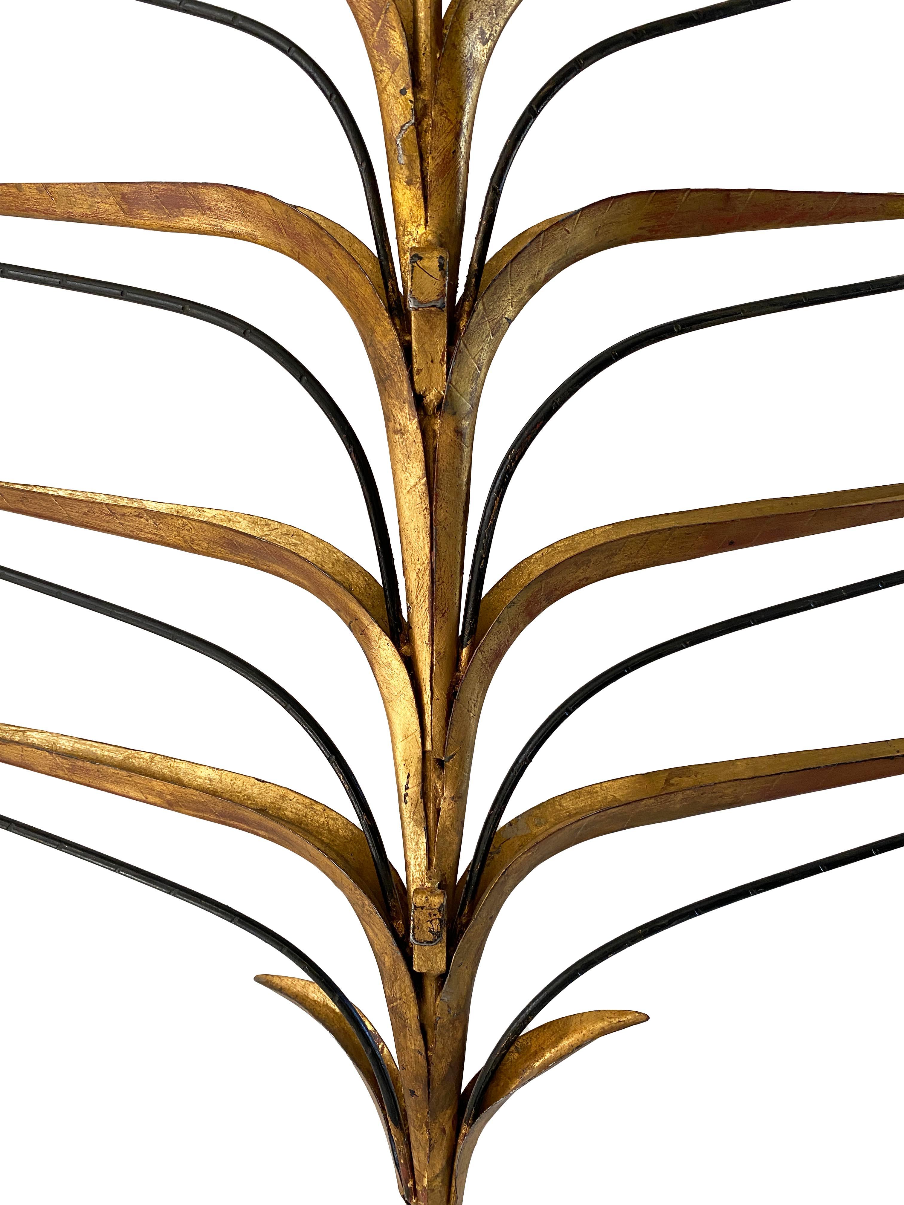 Unique Pair of Large Metal Candle Sconces For Sale 1