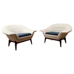 Paire unique de chaises longues norvégiennes du milieu du siècle dernier, 1961