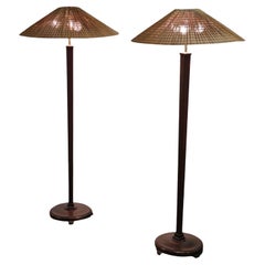 Vintage Unique pair of Paavo Tynell / Paul Boman floor lamps, Taito / Boman