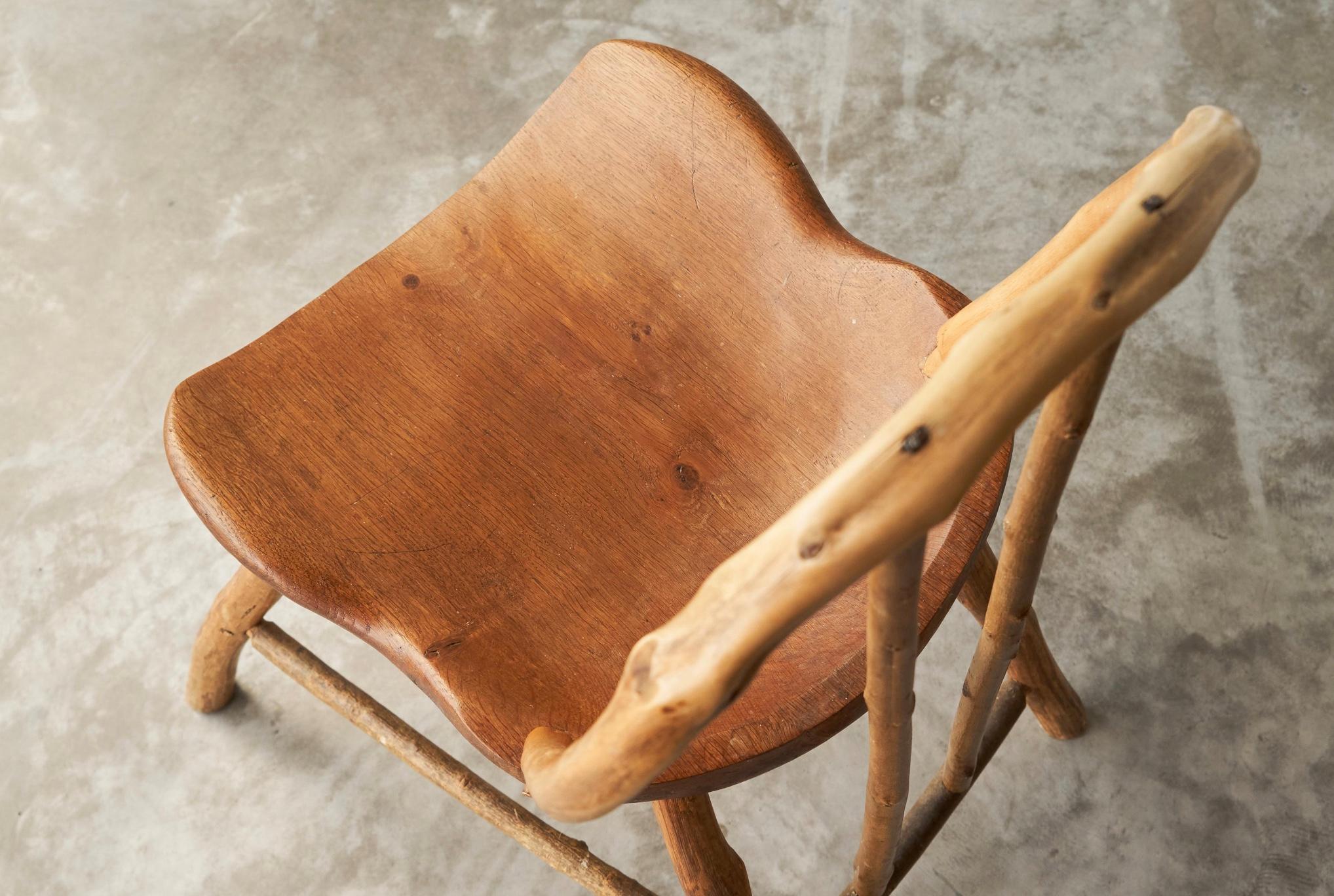 Paire unique de chaises d'appoint Bathsheba en chêne et hazel de Richard Lee, Royaume-Uni 1994 en vente 8
