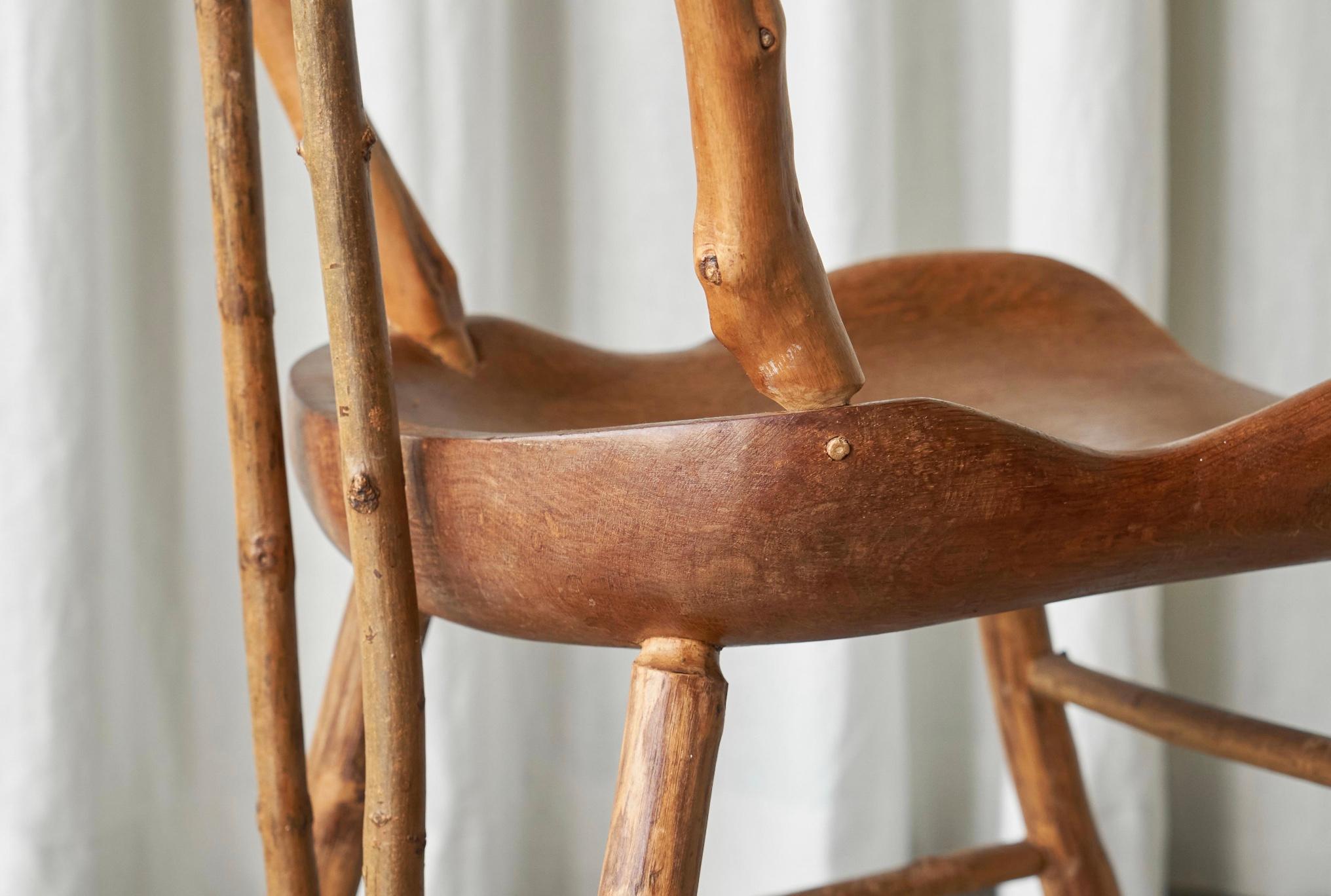 Paire unique de chaises d'appoint Bathsheba en chêne et hazel de Richard Lee, Royaume-Uni 1994 en vente 10
