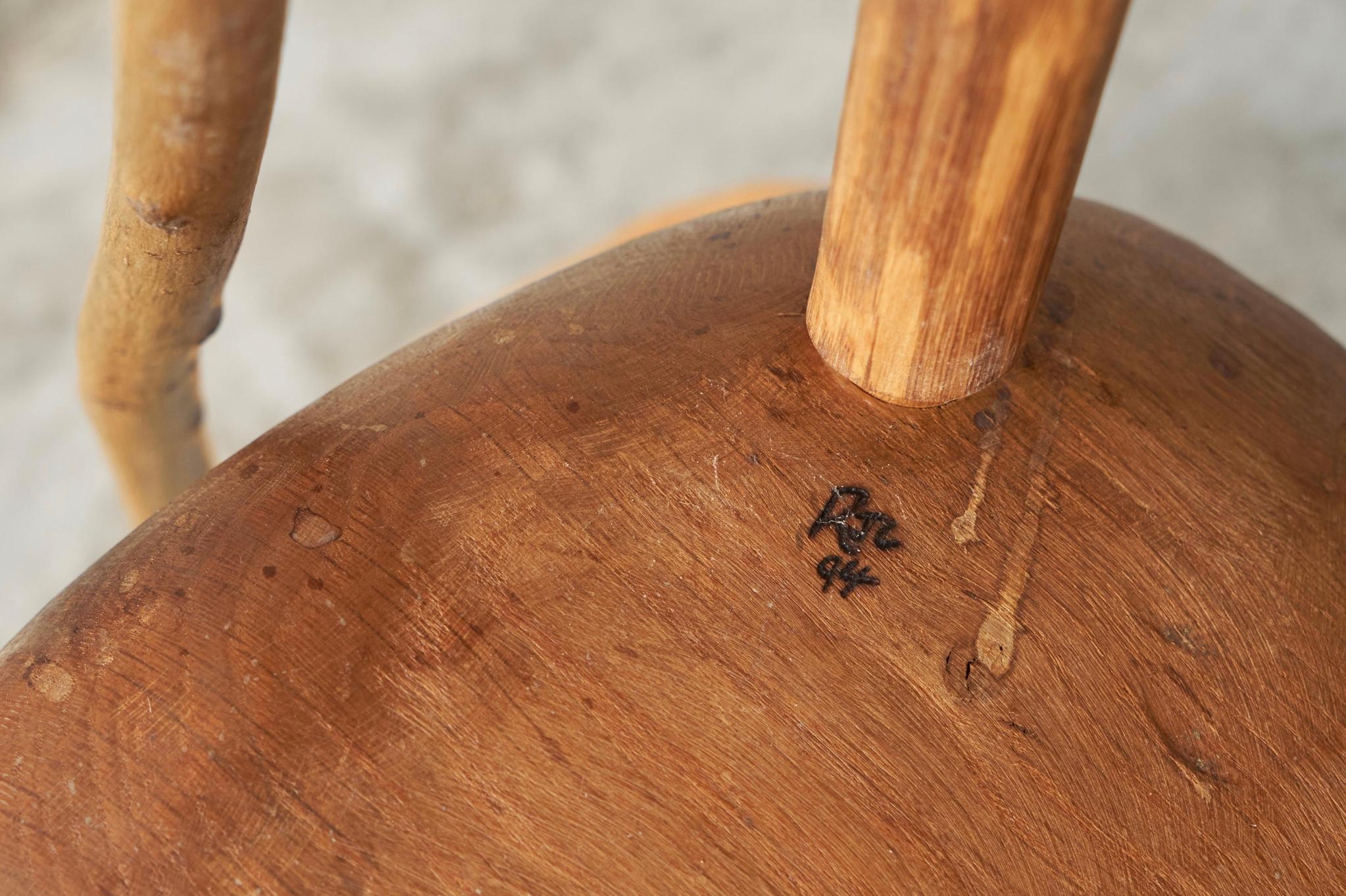 Paire unique de chaises d'appoint Bathsheba en chêne et hazel de Richard Lee, Royaume-Uni 1994 en vente 1