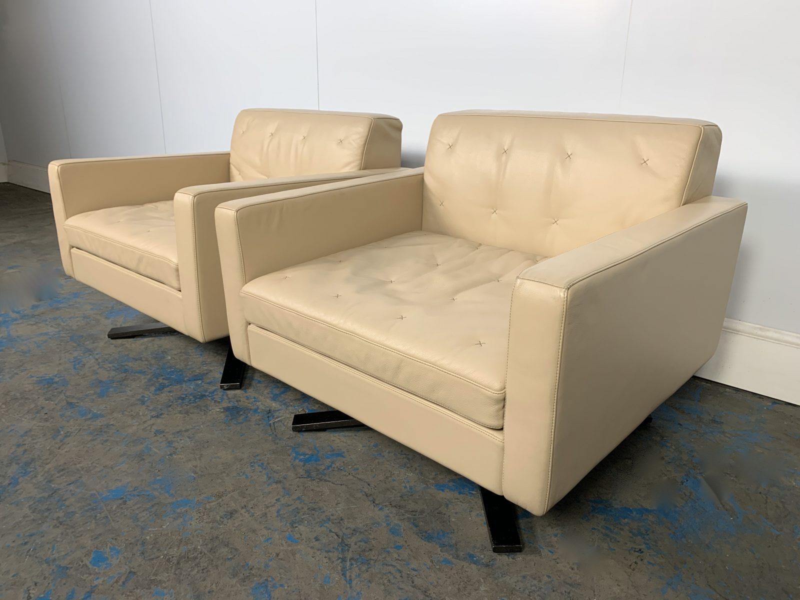 On offer on this occasion is an ultra-rare identical pair of “Kennedee” armchairs from the world renown Italian furniture house of Poltrona Frau which, somewhat remarkably, was a special-order commission made for Ferrari and, uniquely, possesses
