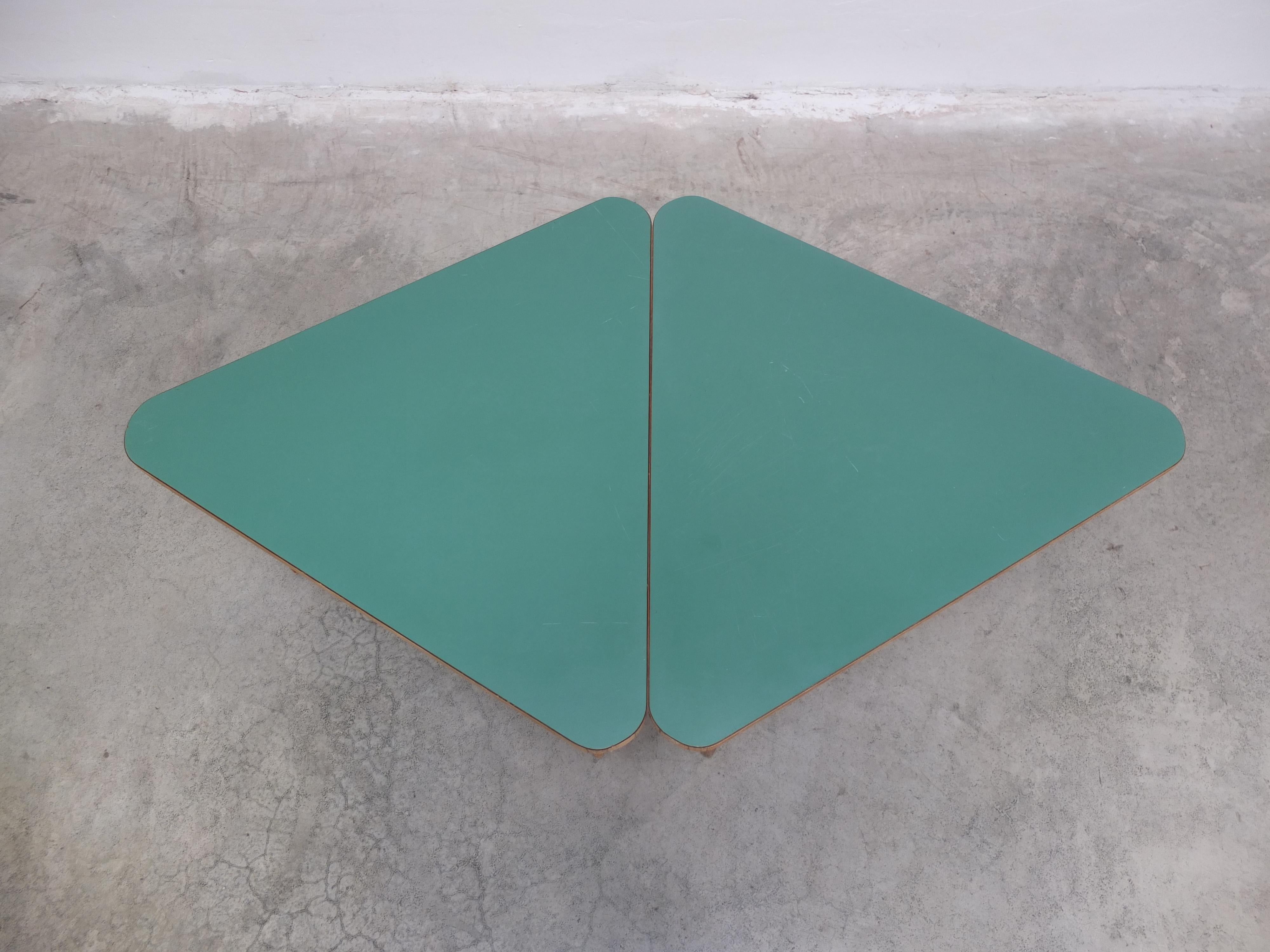 Unique Pair of Triangular Coffee or Side Tables, 1960s For Sale 11