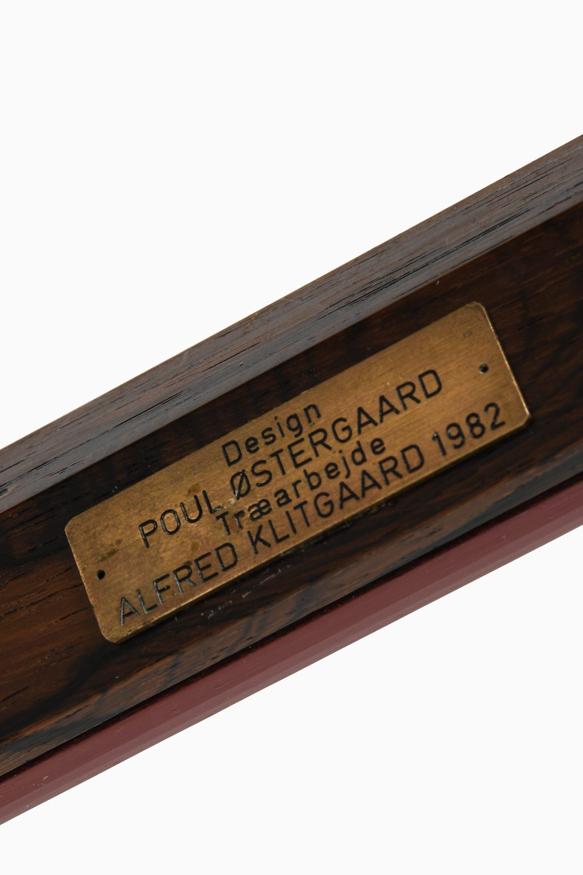 Unique Pair of Wall Mounted Cabinets in Rosewood and Glass by Poul Østergaard For Sale 5