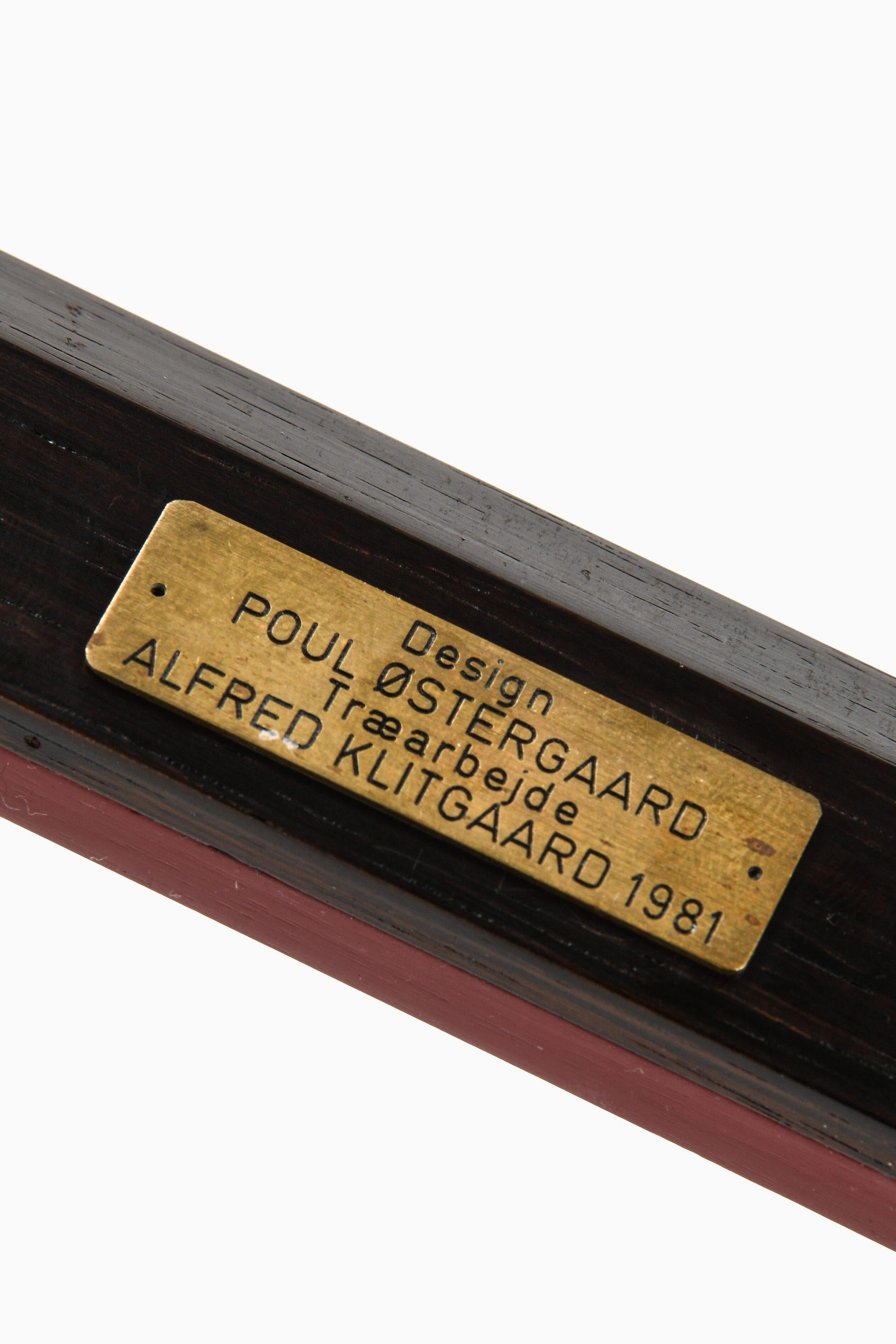 Unique Pair of Wall Mounted Cabinets in Rosewood and Glass by Poul Østergaard For Sale 6