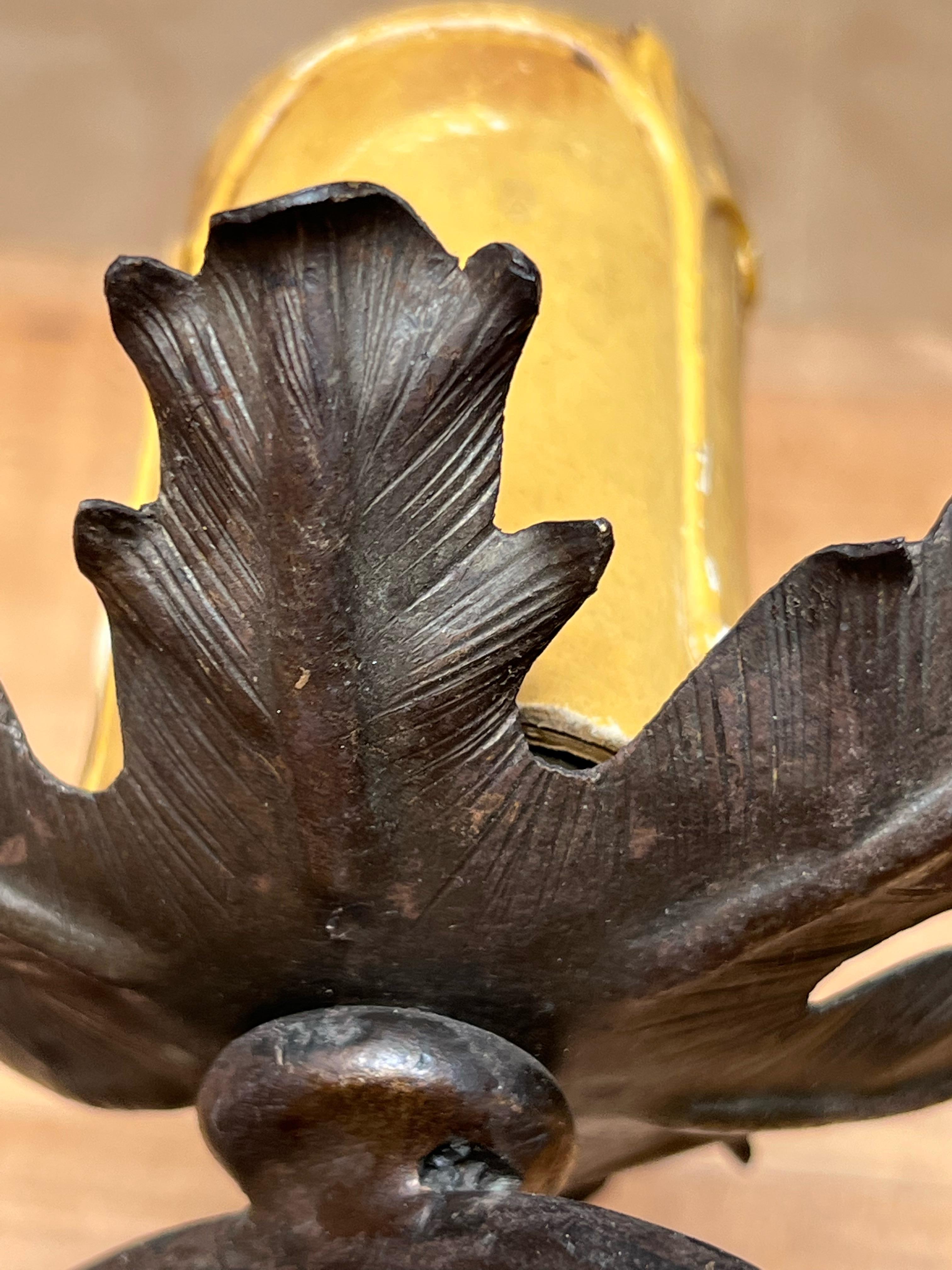Unique Pair Wine Theme Wall Lamps / Sconces Hand Forged, Grape Bunches & Leafs For Sale 1