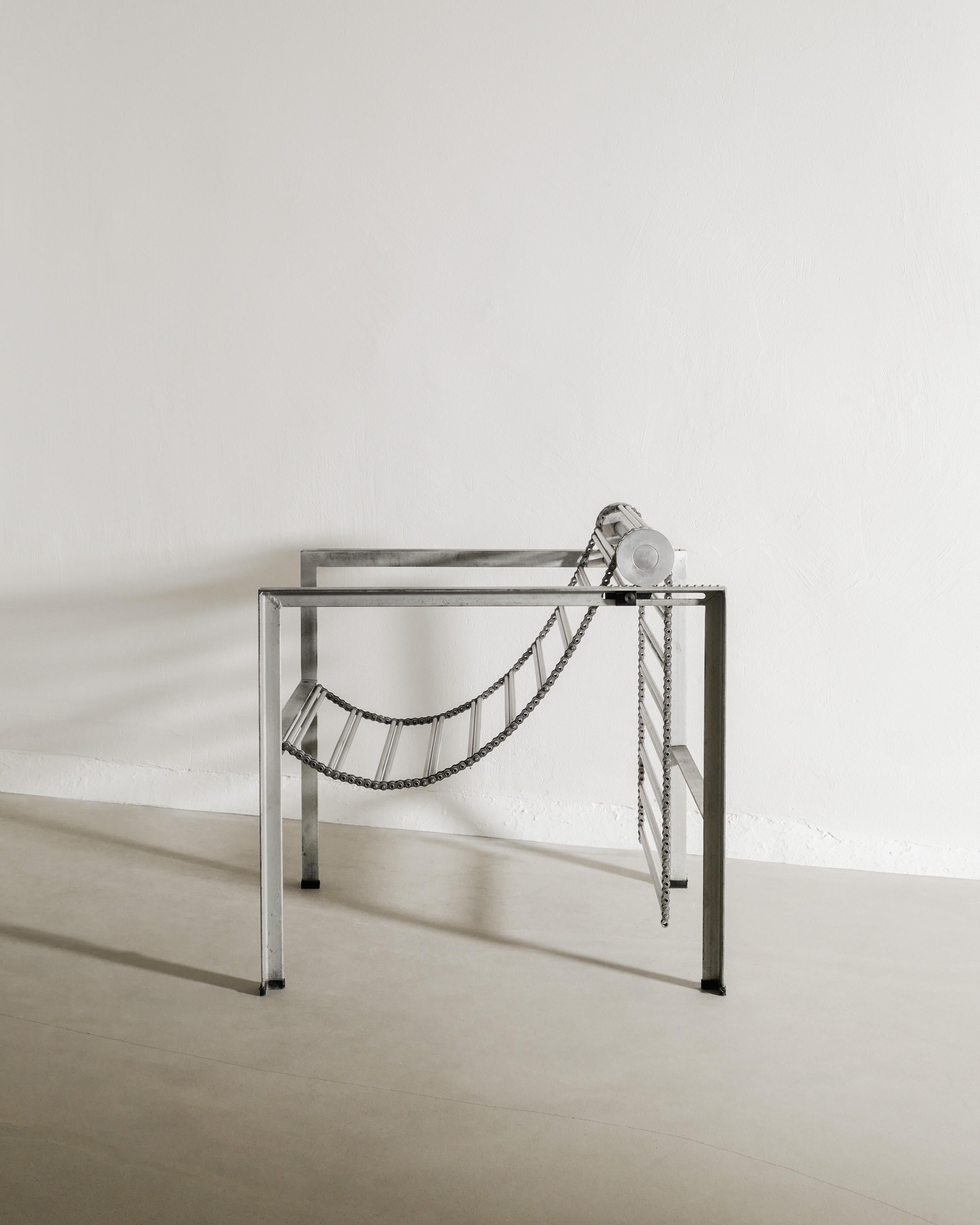 Aluminium Chaise prototype unique Paolo Pallucco & Mireille Rivier 