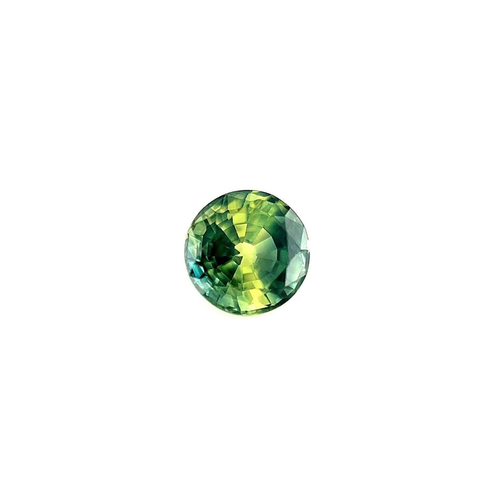 Unique Parti Bi Colour Sapphire 0.62ct Blue Yellow Green Round Loose Gem 4.8mm

Natural Greenish Yellow Blue Parti-Colour/Bi colour Sapphire Gemstone.
0.62 Carat with a beautiful blue green yellow parti colour and good clarity, a clean stone with
