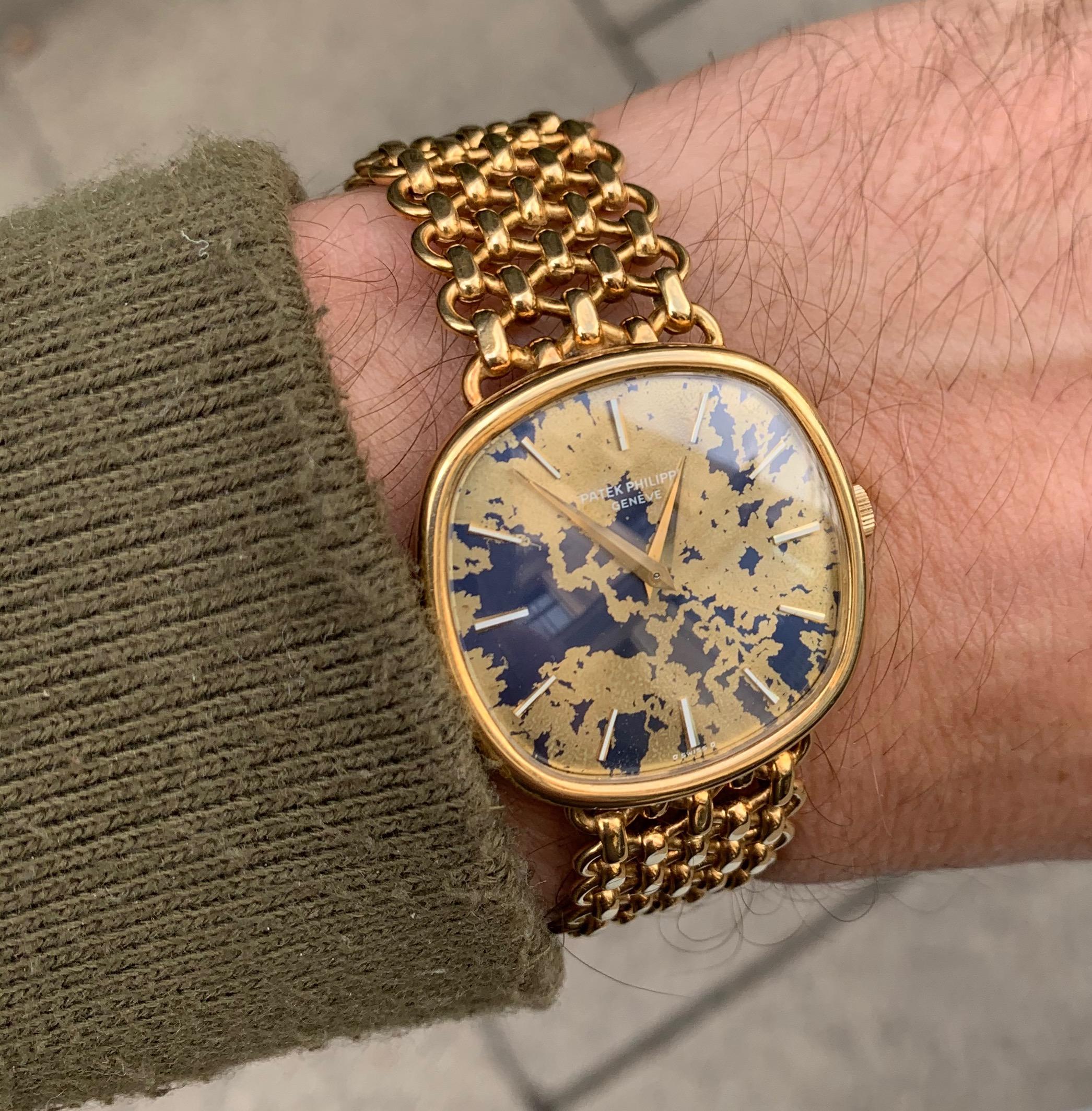 Unico Patek Philippe 3844 con un incredibile quadrante a forma di mappa del mondo / 4 luglio! in vendita 6