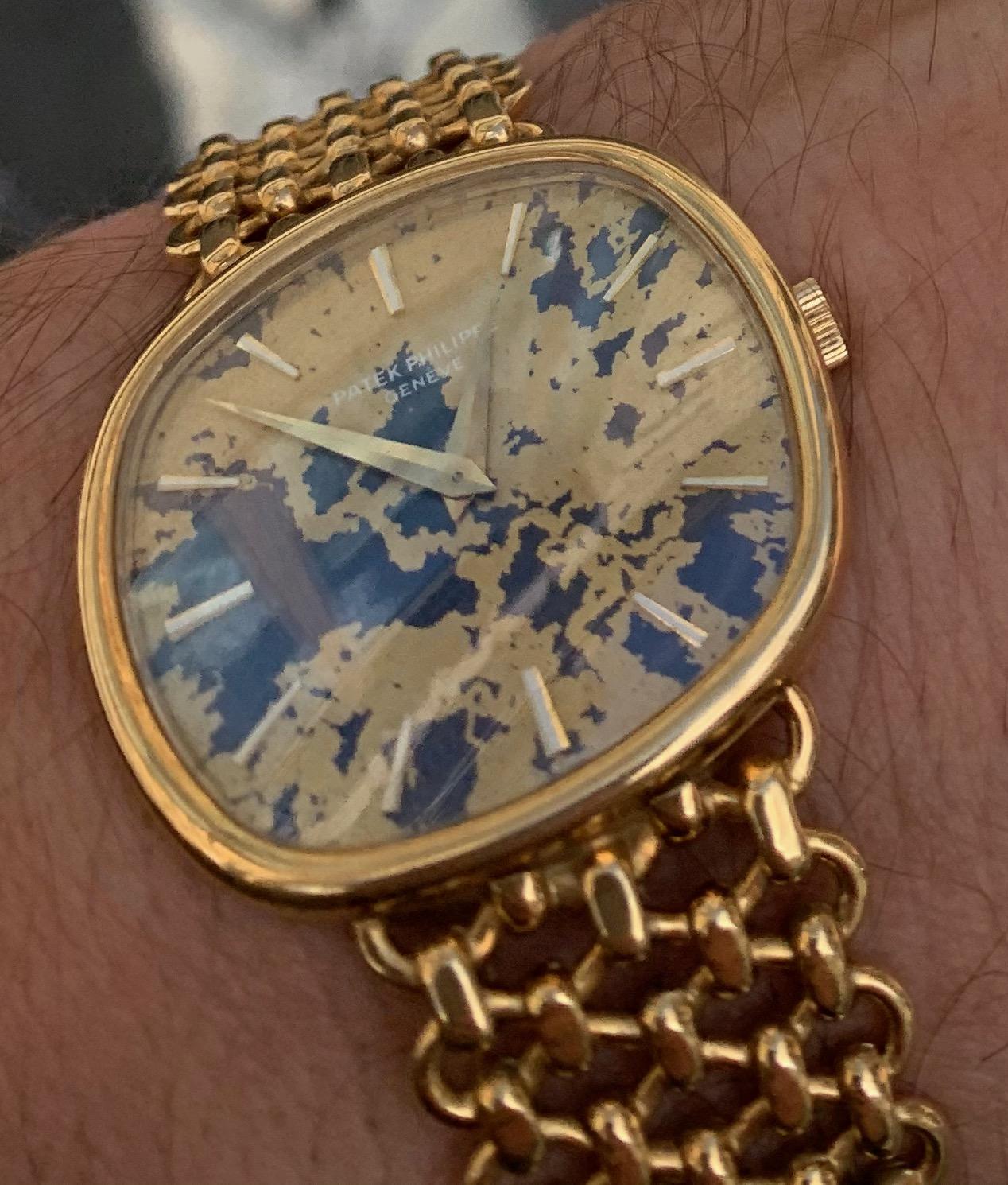 Unique Patek Philippe 3844 with Amazing Worldmap Dial / 4. of july ! For Sale 5