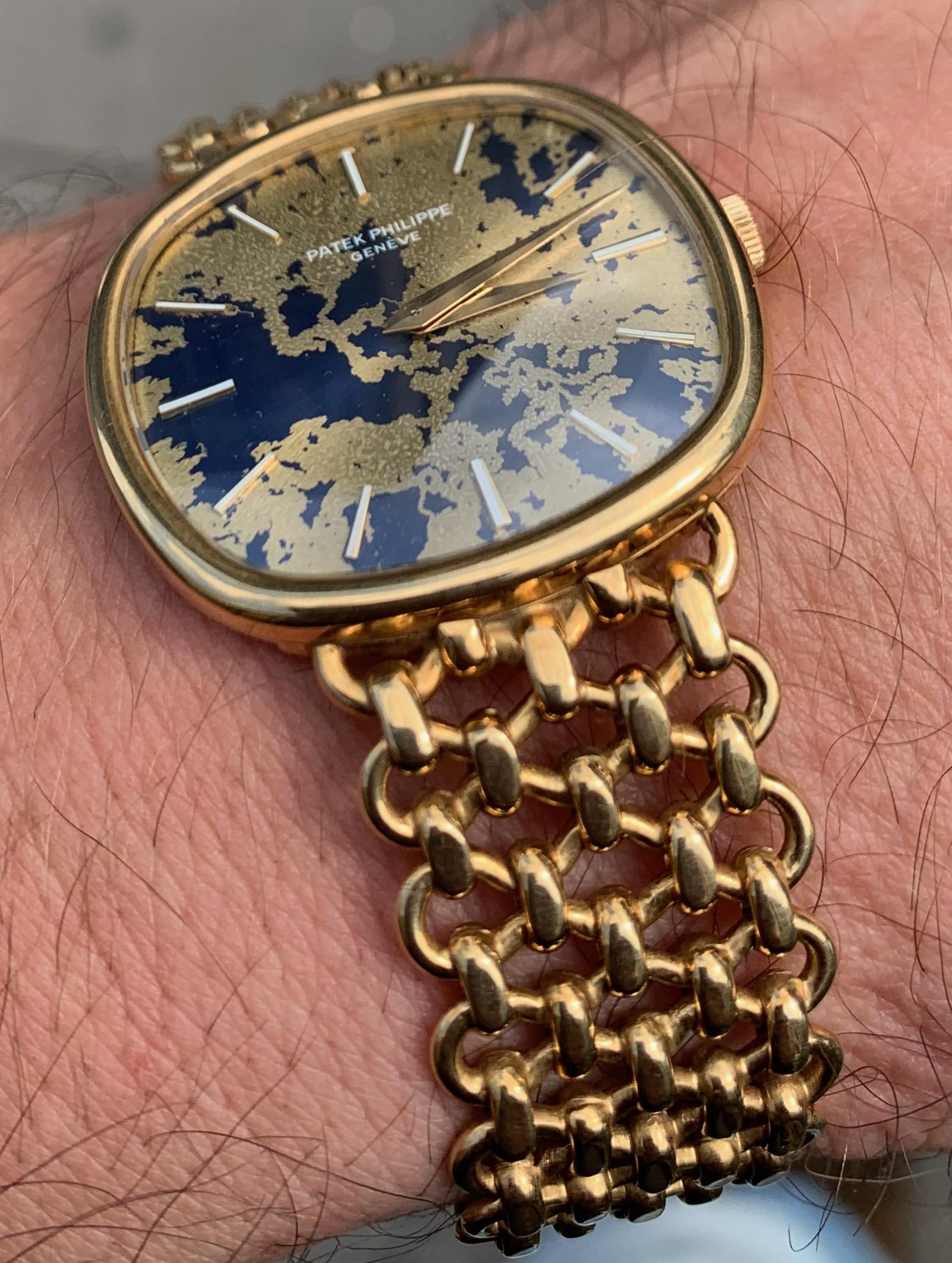 Unique Patek Philippe 3844 with Amazing Worldmap Dial / 4. of july ! For Sale 7