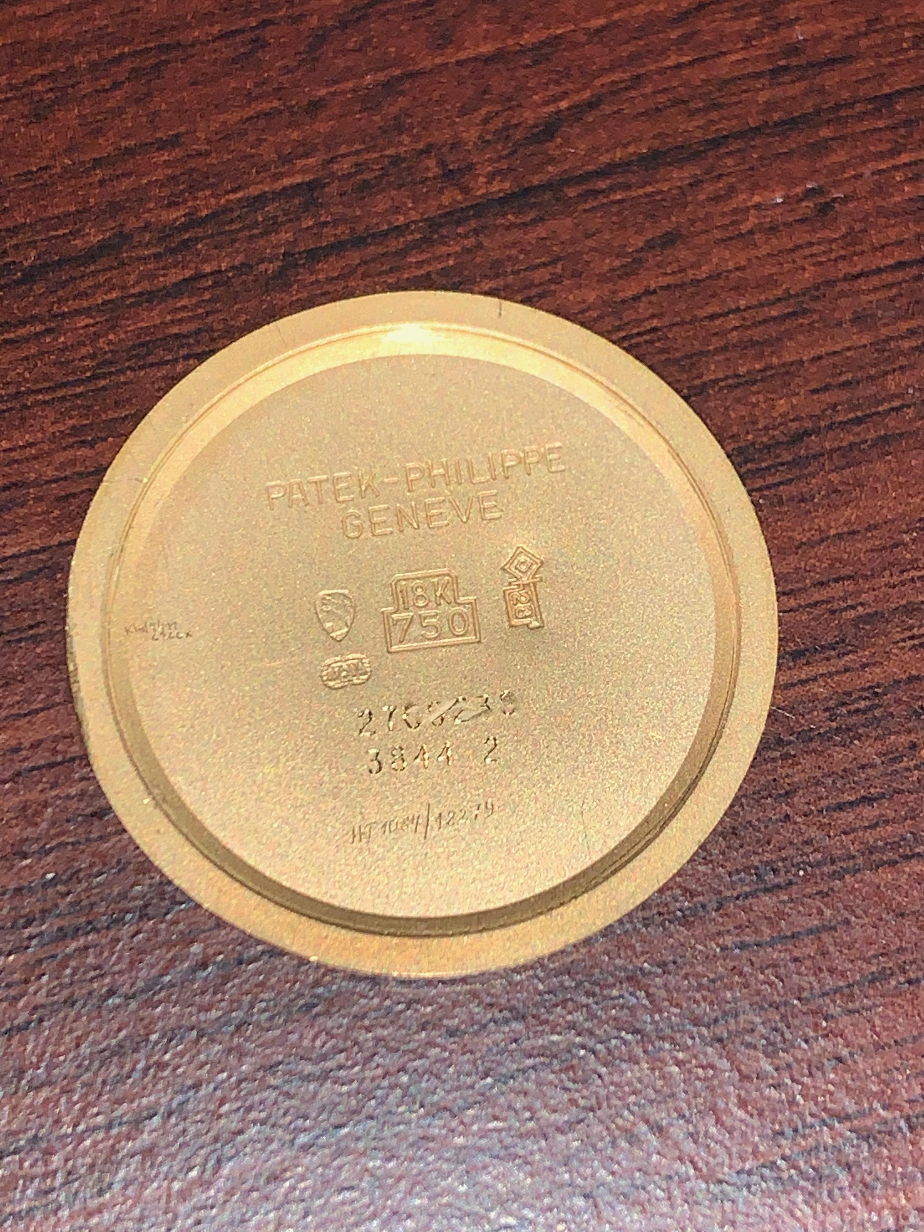 Oro Unico Patek Philippe 3844 con un incredibile quadrante a forma di mappa del mondo / 4 luglio! in vendita