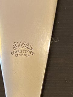 "Unique" Pattern Designed by Johan Hagen for Sival Stainless Danish Flatware Set