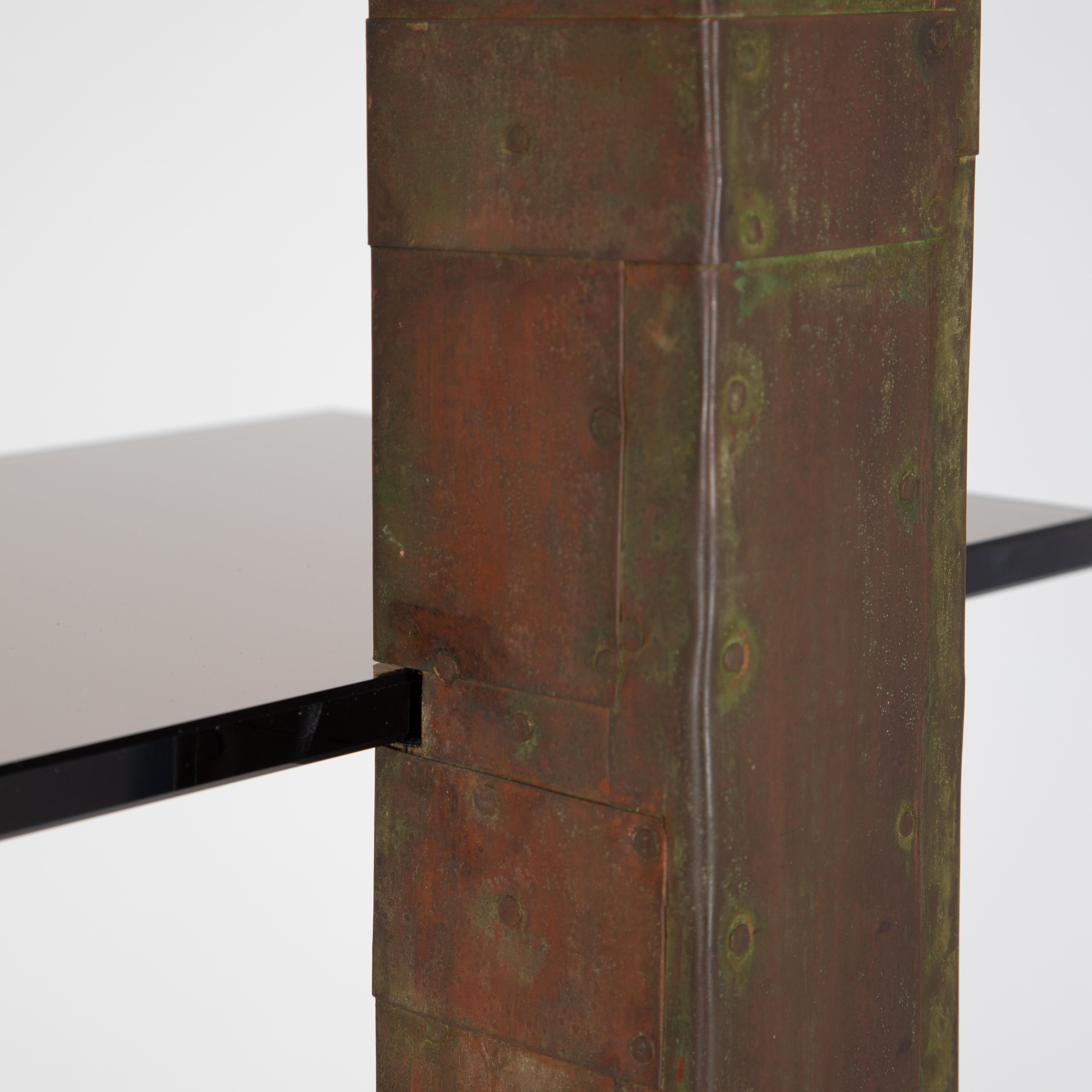 Unique Paul Evans Copper Patchwork Shelving Unit, circa 1968 For Sale 9