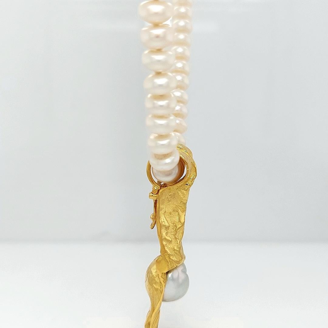 18 karat gold pearl necklace