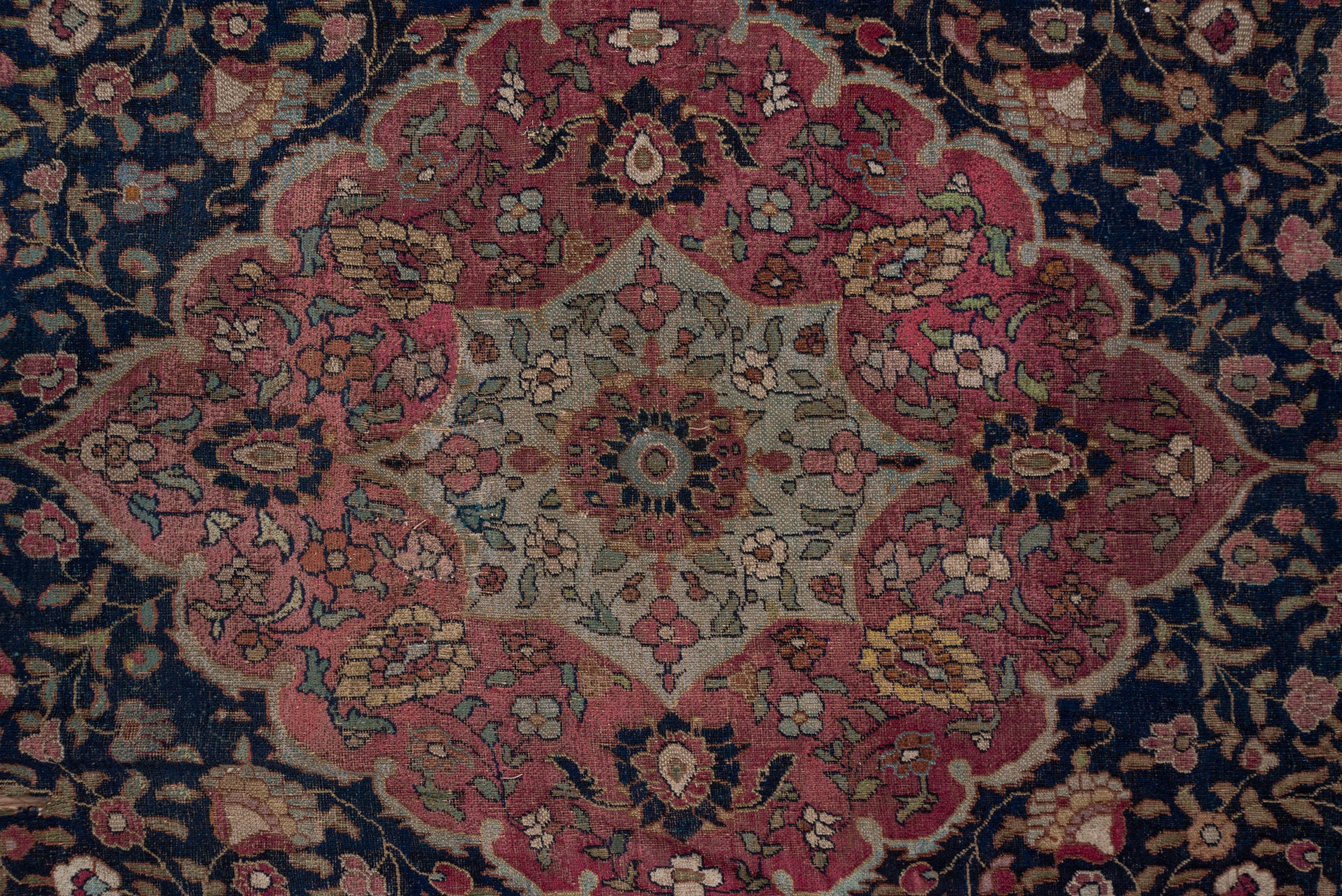 Hand-Knotted Unique Persian Khorassan Gallery Carpet, Colorful For Sale