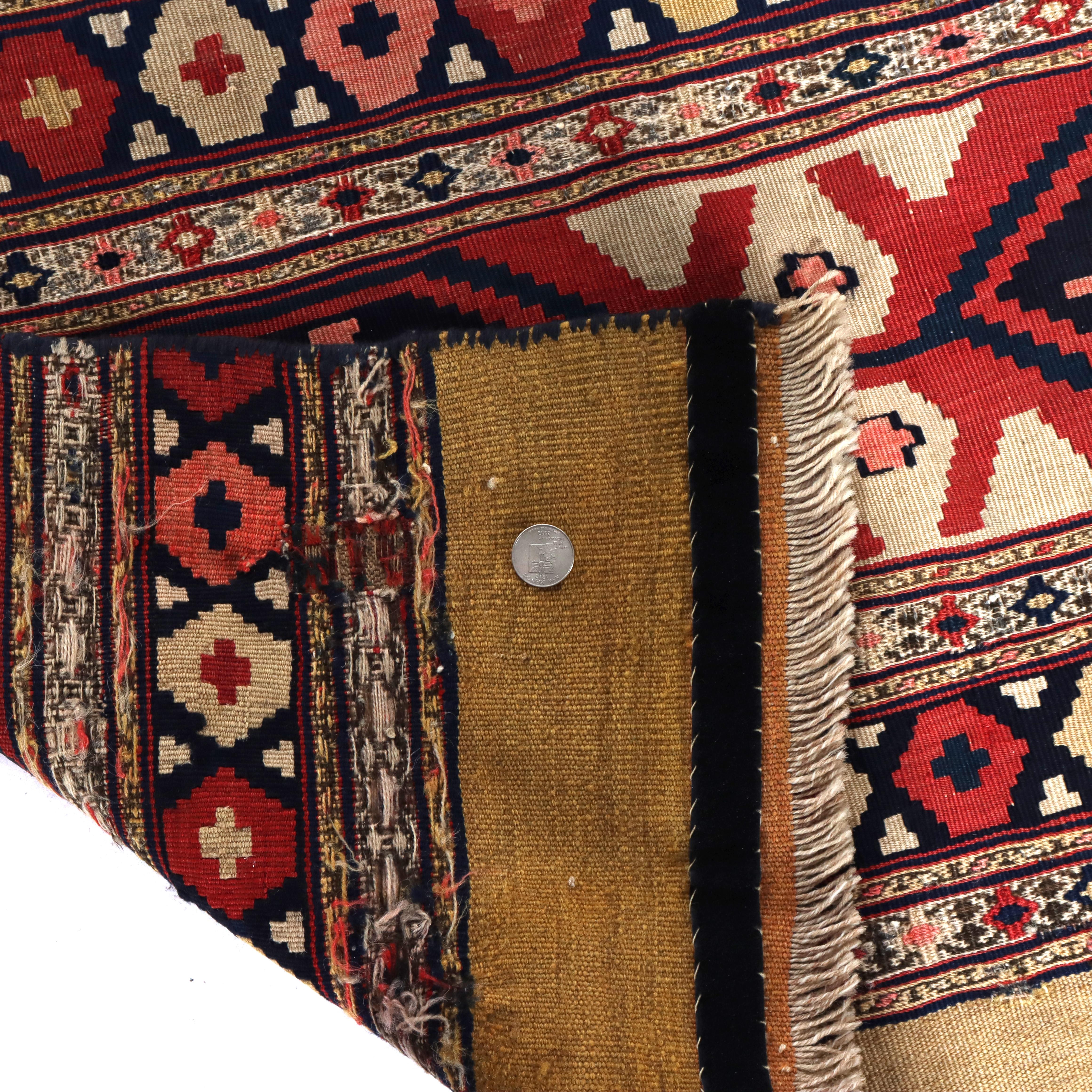 Einzigartiger persischer Kilim-Wollteppich C1930 im Angebot 3