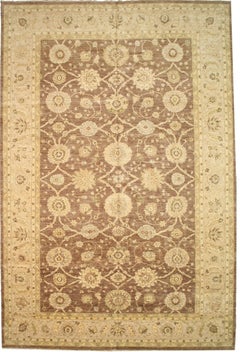 Unique Peshawar Beige Hand Knotted Wool Rug