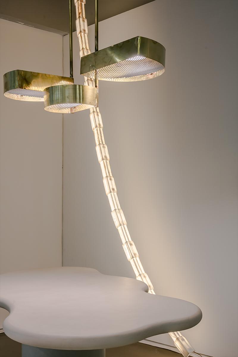 Modern Unique Pétales d'or Pendant Lamp by Koen Van Guijze