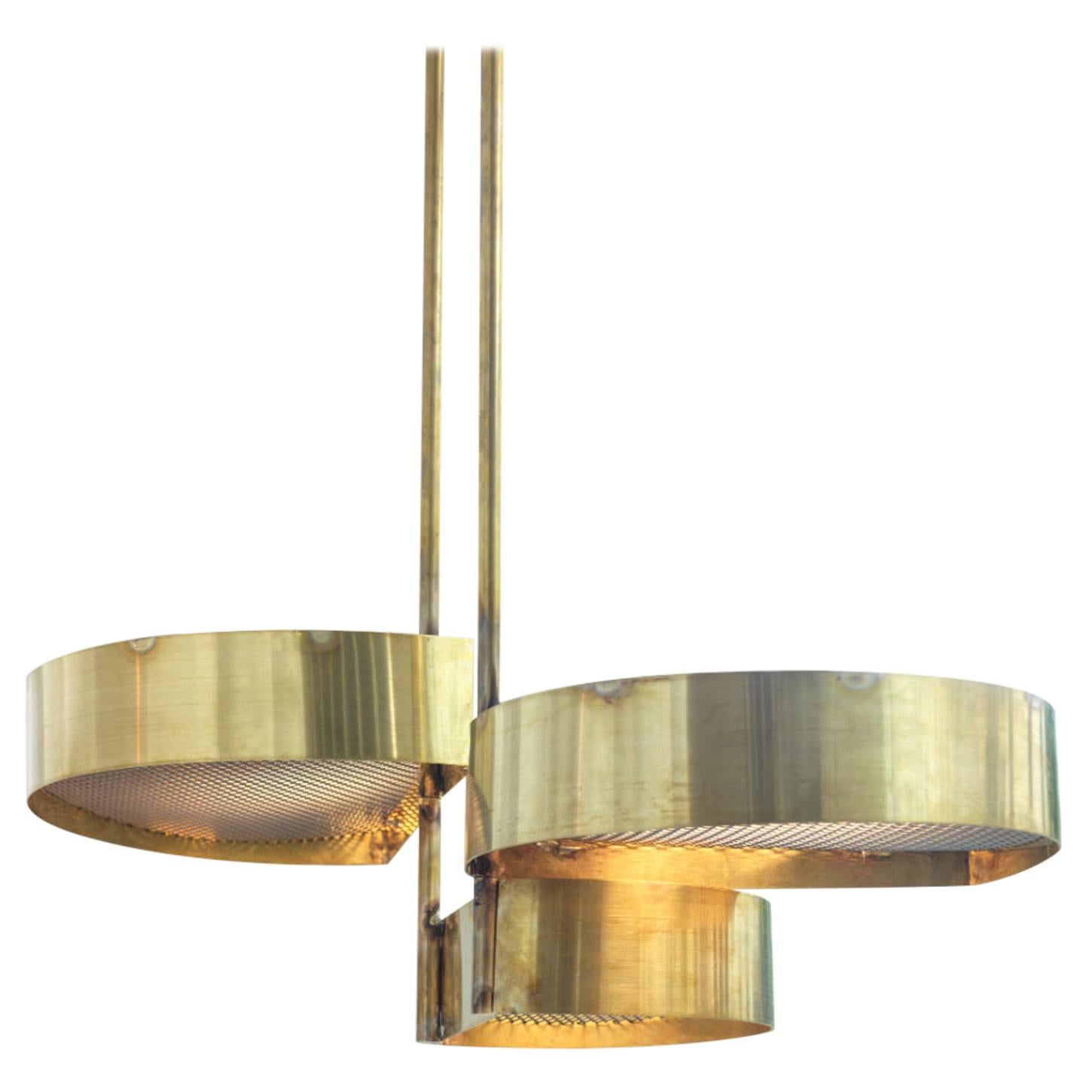 Unique Pétales d'or Pendant Lamp by Koen Van Guijze