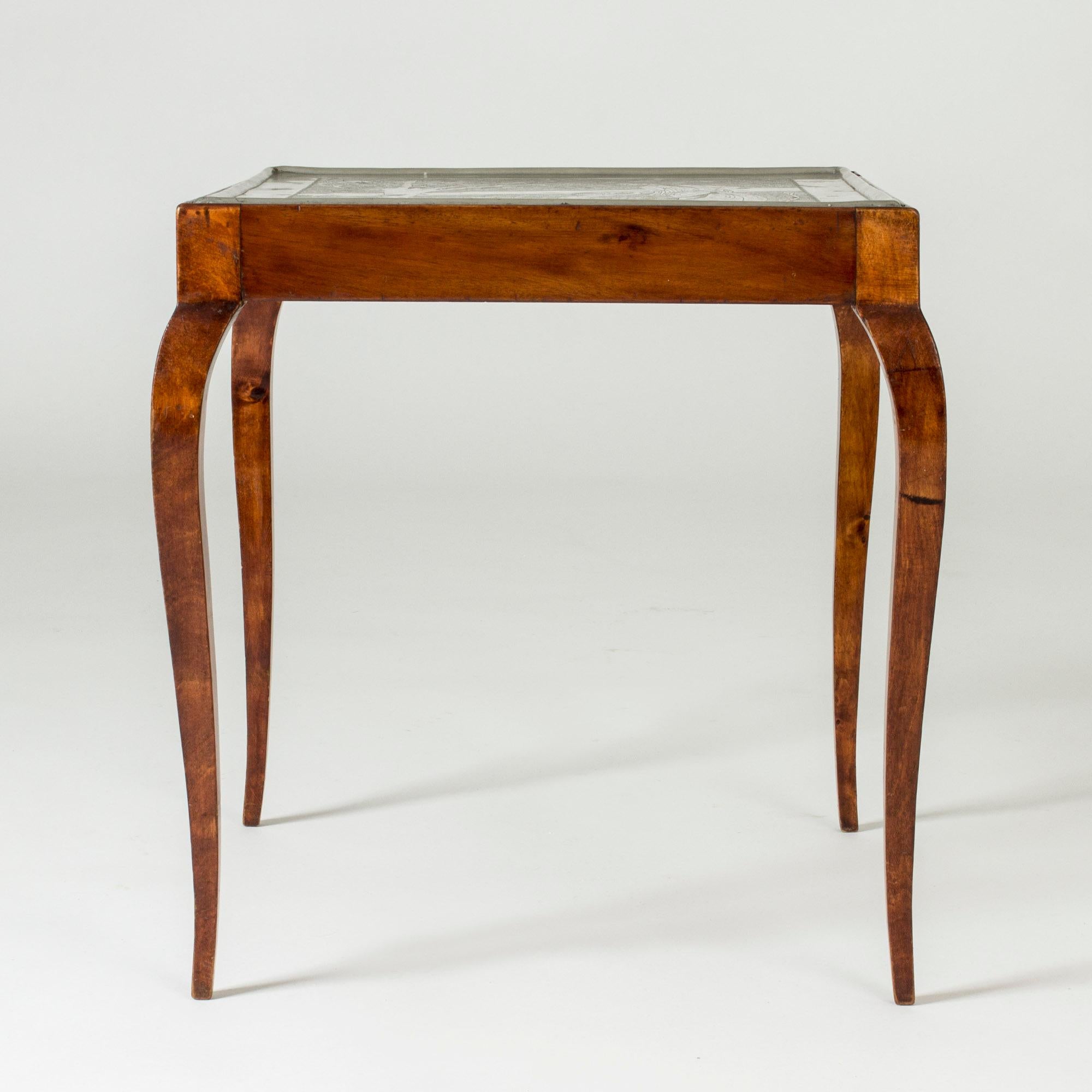 Scandinavian Modern Unique Pewter Side Table by Anna Petrus, Sweden, 1925