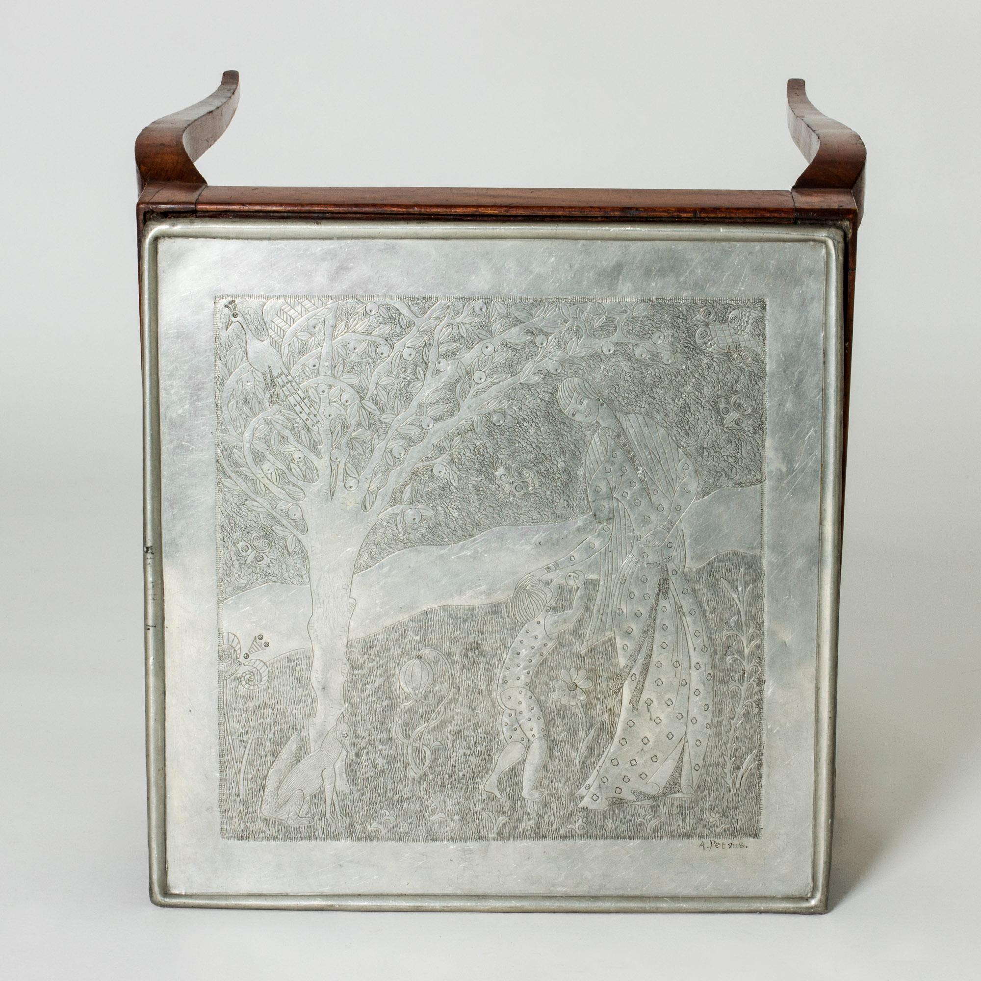 Unique Pewter Side Table by Anna Petrus, Sweden, 1925 1