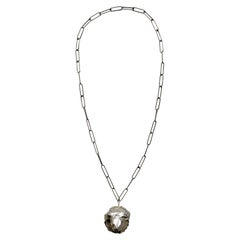 Unique Piece 1000 Sterling Silver Plated Acorn Chain Necklace