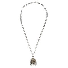 Unique Piece 1000 Sterling Silver Plated Nut Chain Necklace