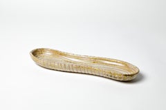 Unique piece circa 1950 abstract ceramic vide poche or dish by le Triskel