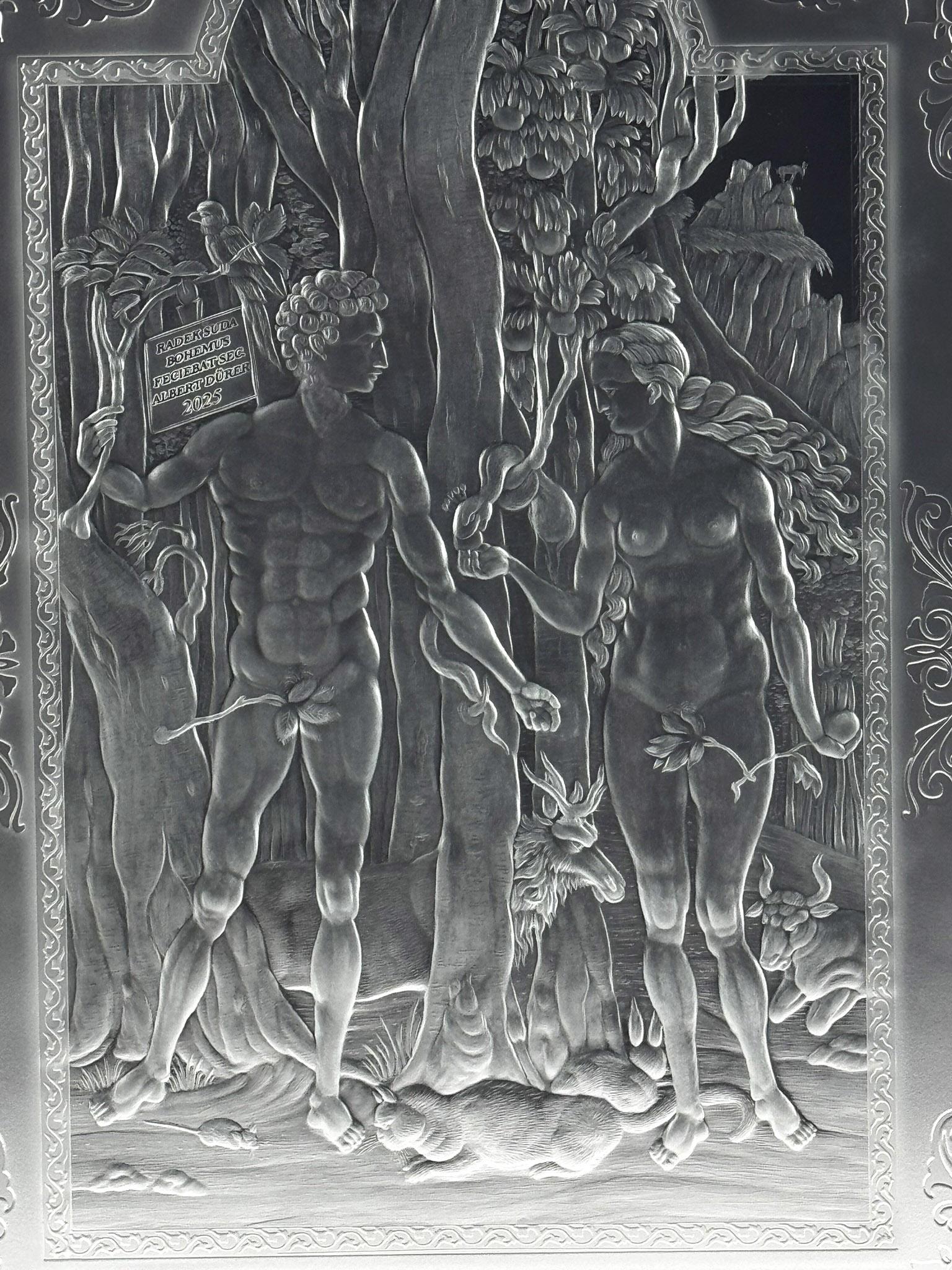 XXI secolo e contemporaneo Unique Piece -  Incisione - Adams ed Eva - di Albrecht Dürer - 2025 in vendita