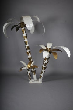 Unique piece - Huge palm tree sculpture by star designer sign.Willy Rizzo, 1970s