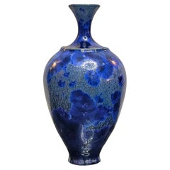 Unique Piece Isak Isaksson Ceramic Vase Blue Crystalline Glaze