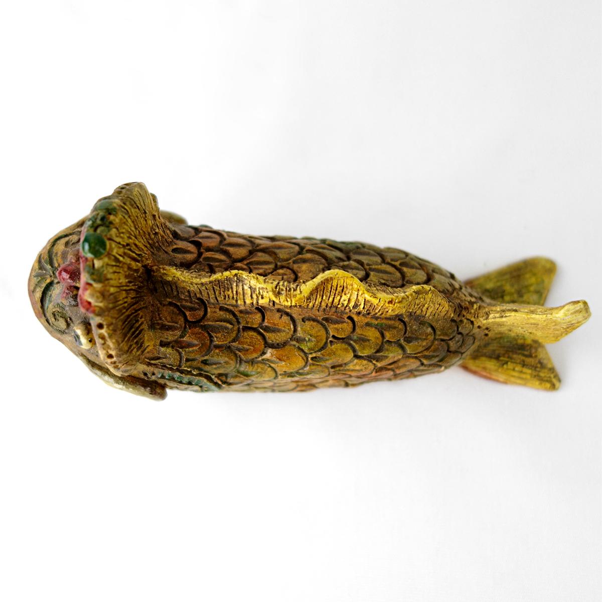 Unique Piece of Art Ceramic Monster Fish Made by Artist Tjen Tjauw-Soe For Sale 1
