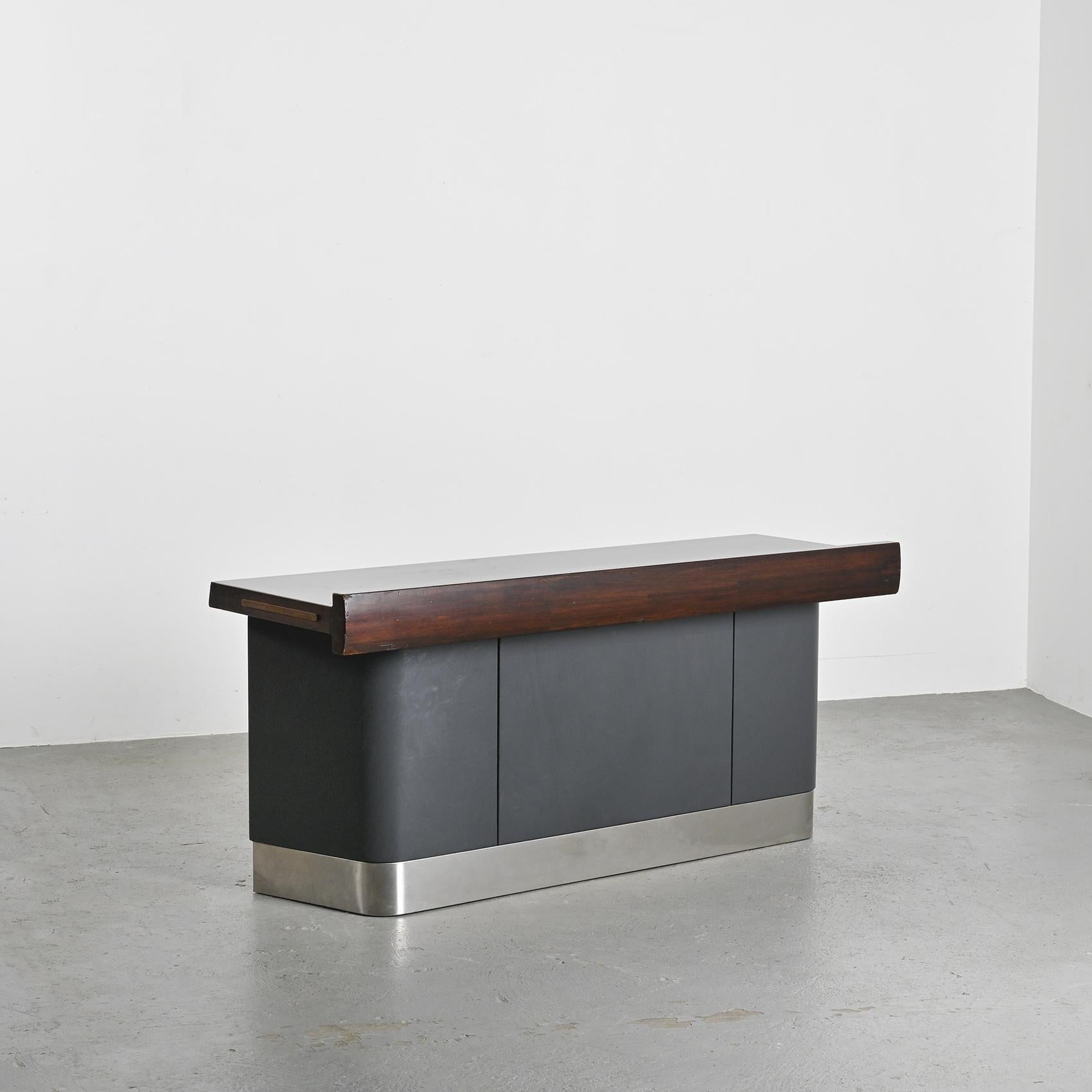 Wood Unique Piece :  Reception Desk by Kenmochi, Japan 1966 For Sale