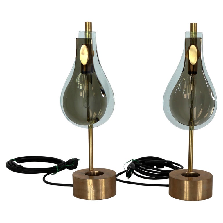 Unique Piece, Set of 2 Handmade Table Lamps, Italy For Sale at 1stDibs