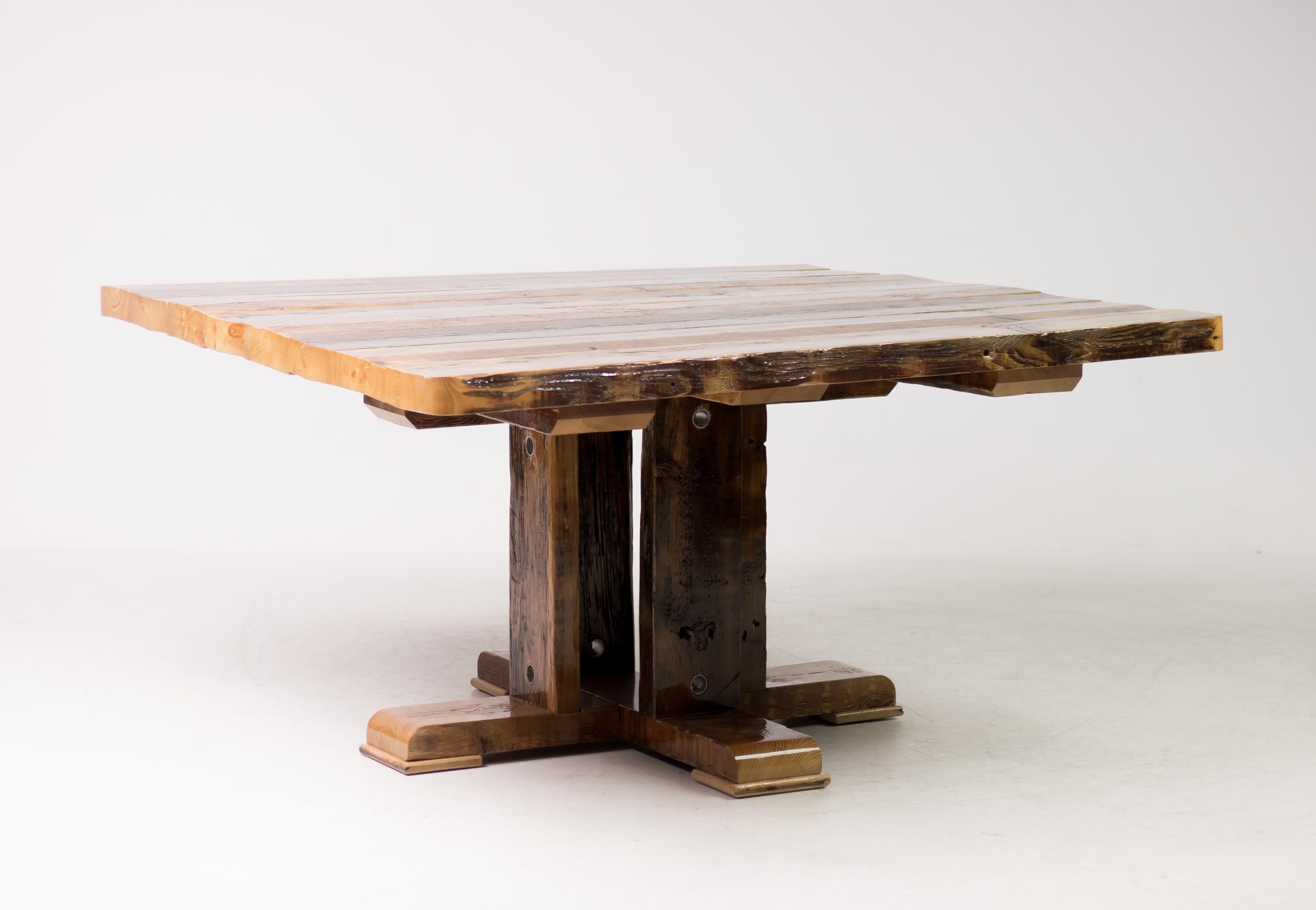 Dutch Unique Piet Hein Eek Scrap Wood Dining Table