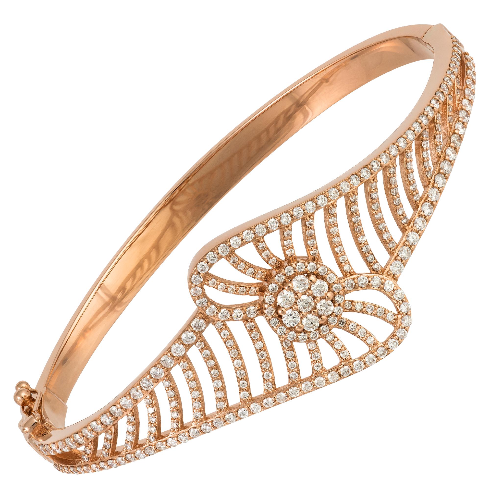 BRACELET 18K Pink Gold Diamond 1.53 Cts/276 Pcs
