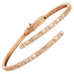 Unique Pink Gold 18K Bracelet Diamond for Her