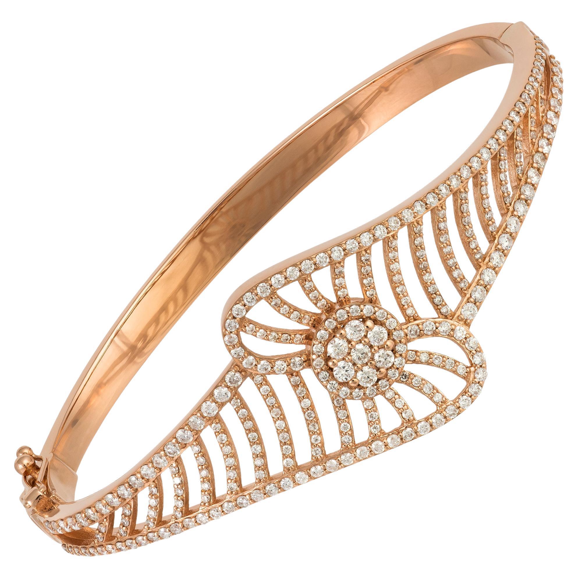 Einzigartiges Armband aus 18 Karat Roségold mit Diamanten für sie