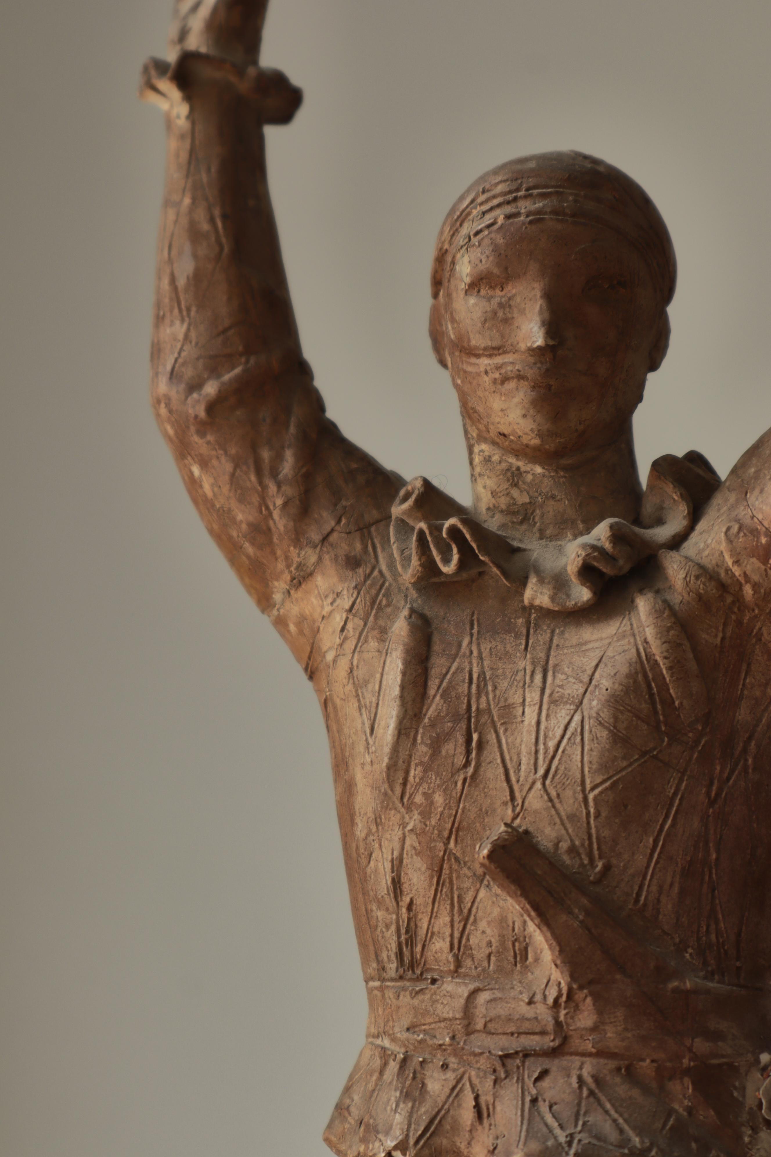 Plâtre Sculpture unique en plâtre d'Arlequin par Einar Utzon-Frank, Danemark, années 1930 en vente