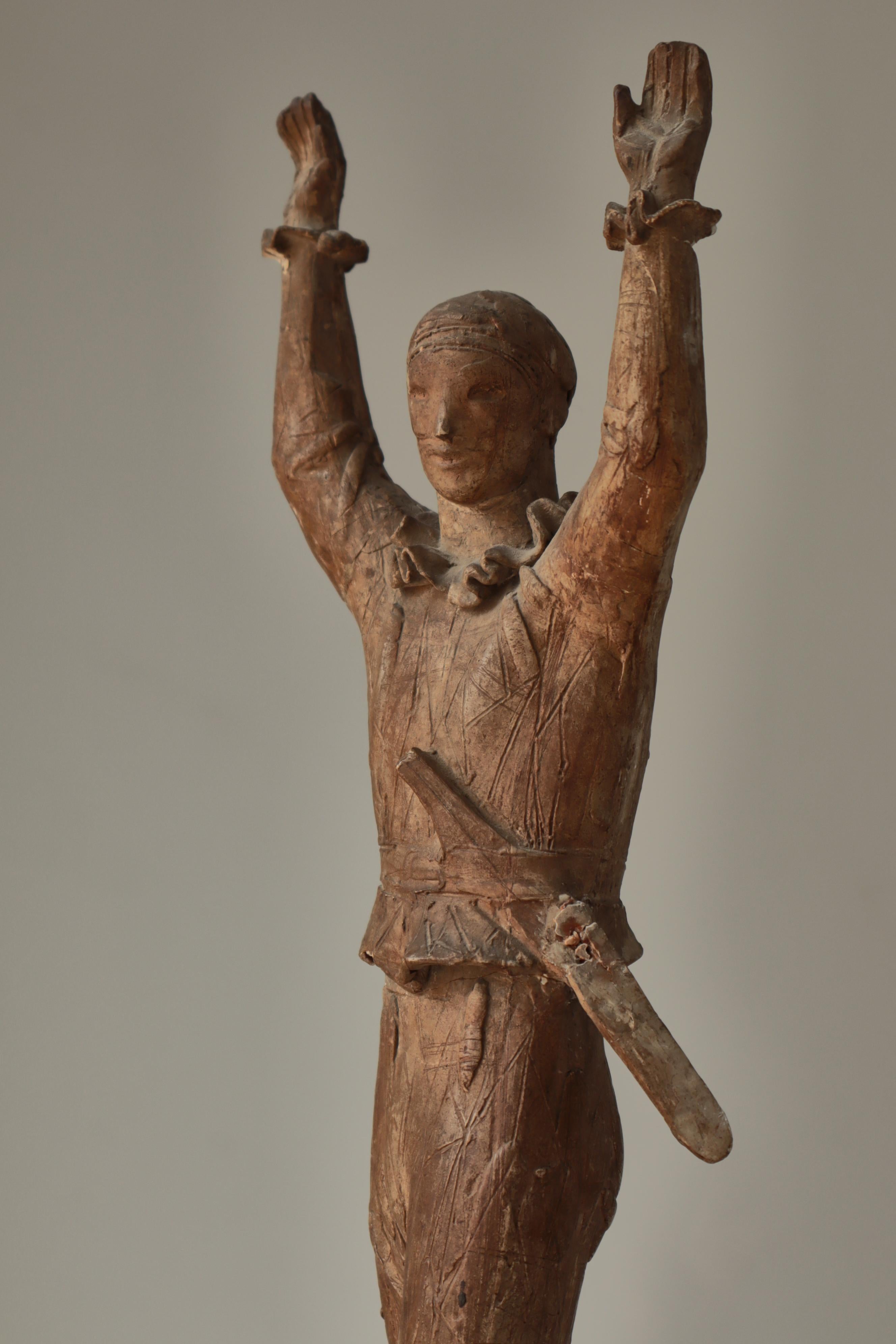 Sculpture unique en plâtre d'Arlequin par Einar Utzon-Frank, Danemark, années 1930 en vente 2
