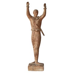Sculpture unique en plâtre d'Arlequin par Einar Utzon-Frank, Danemark, années 1930