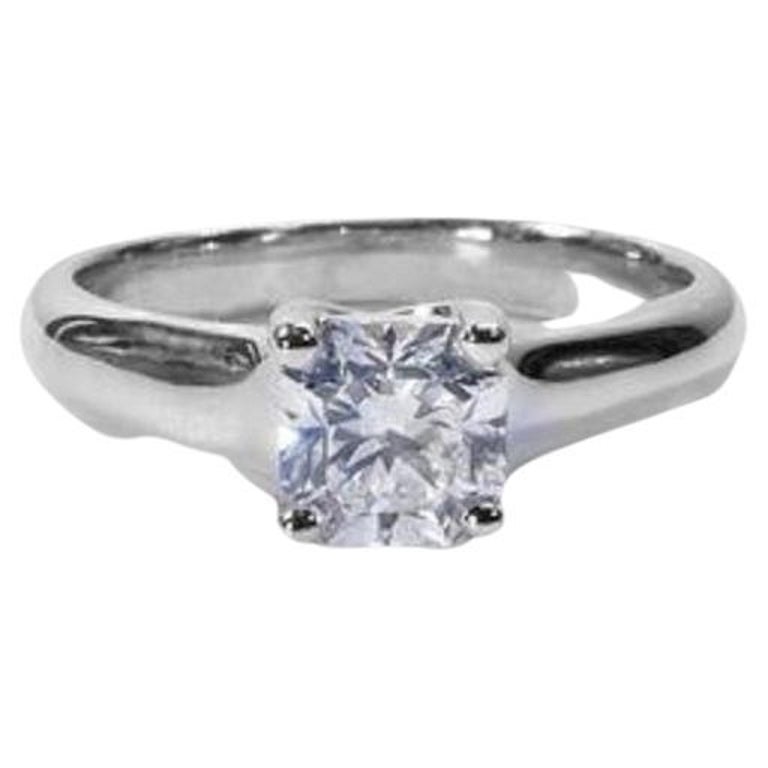 Unique Solitaire Rings Unique Platinum Solitaire Ring with 0.80 Ct Natural Diamonds, IGI Cert ...