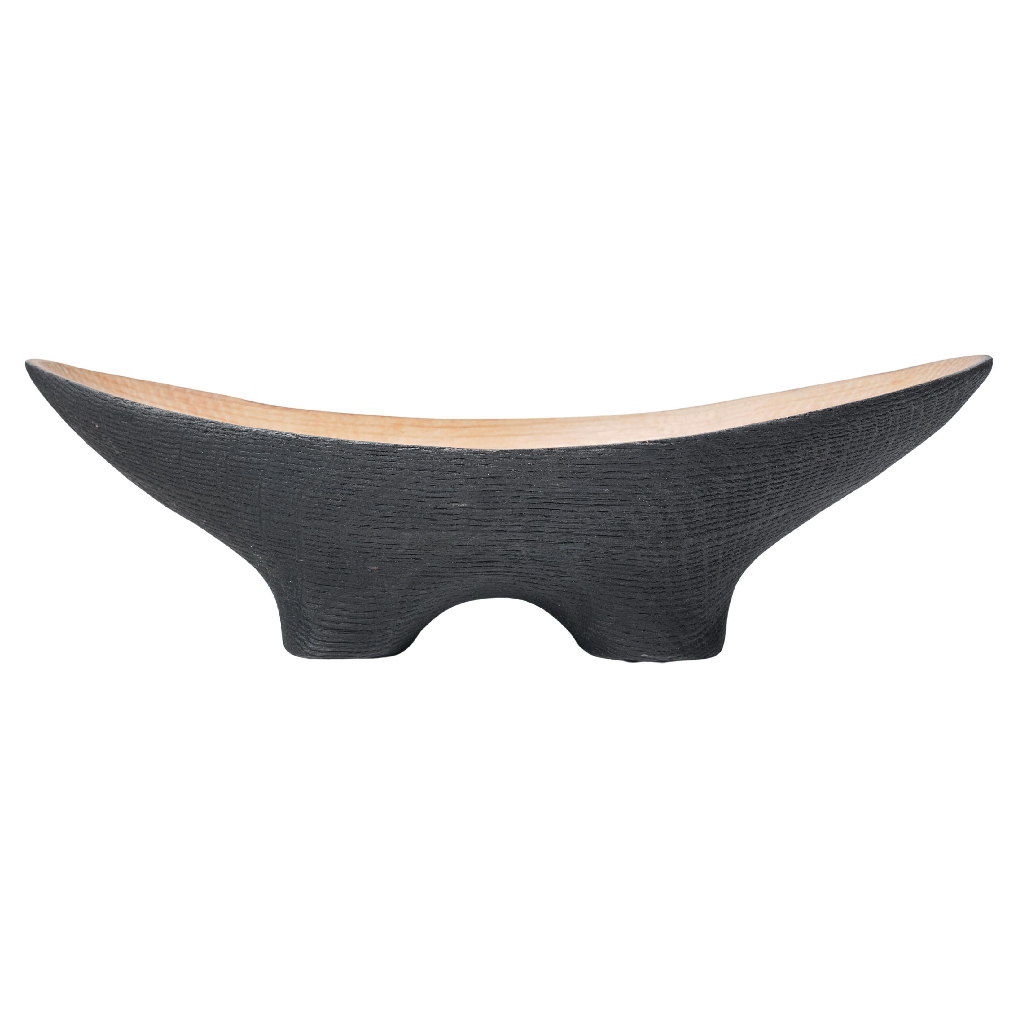 Unique Polished Oak Trough 9.5 cm Depth by Matt Kavanagh For Sale