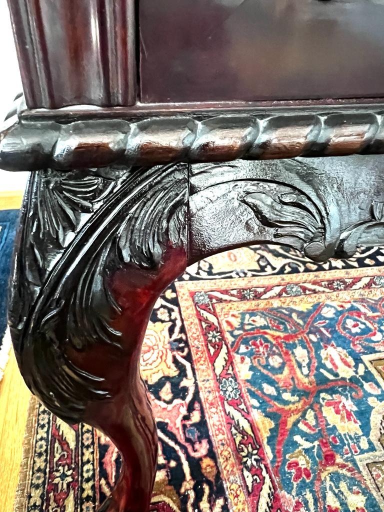 Hand-Carved Unique Pop Up Bar Art Deco Vienna 1890 Chippendale Style For Sale