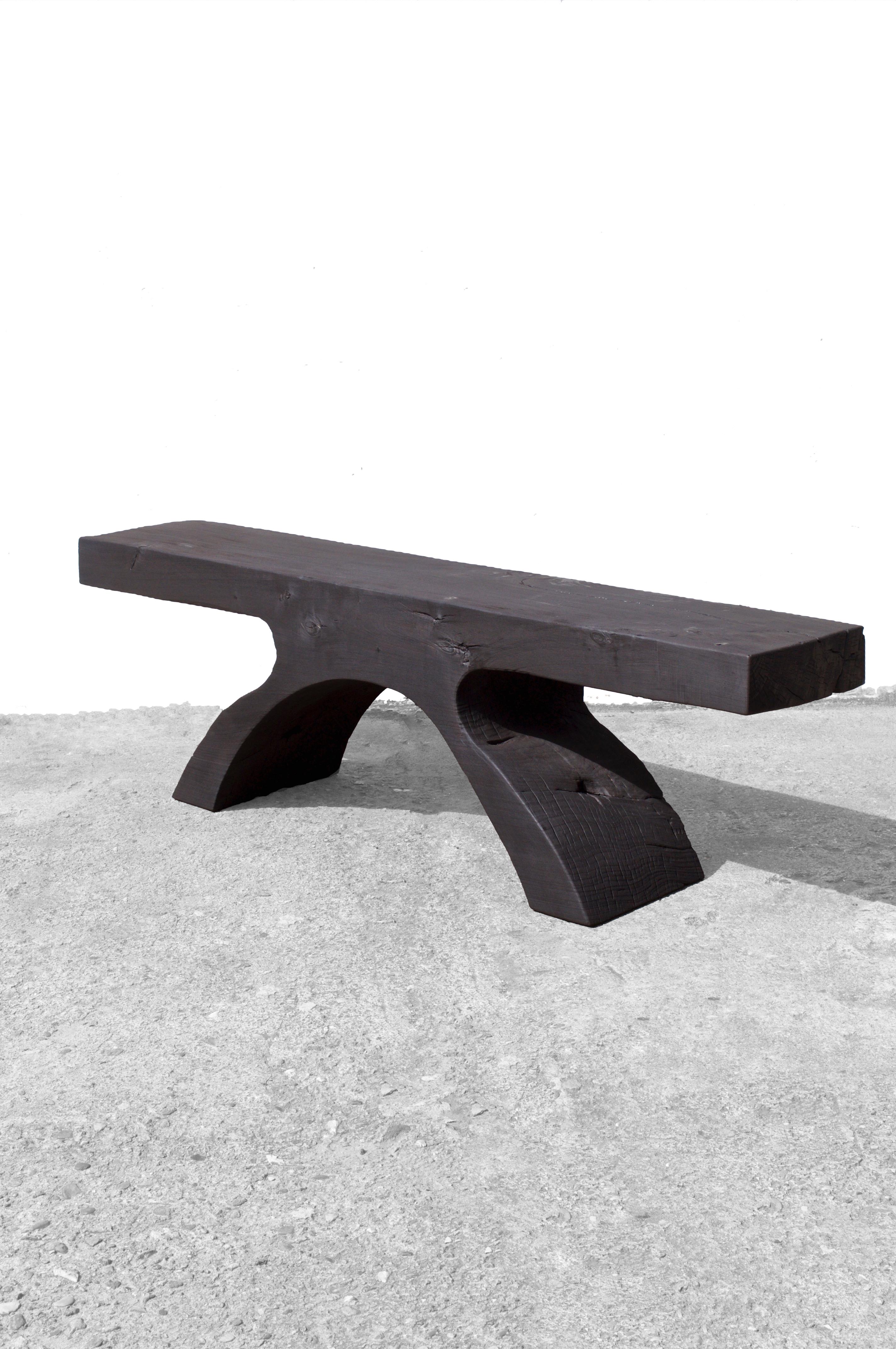 Organic Modern Unique Bench Sculpted by Jörg Pietschmann For Sale