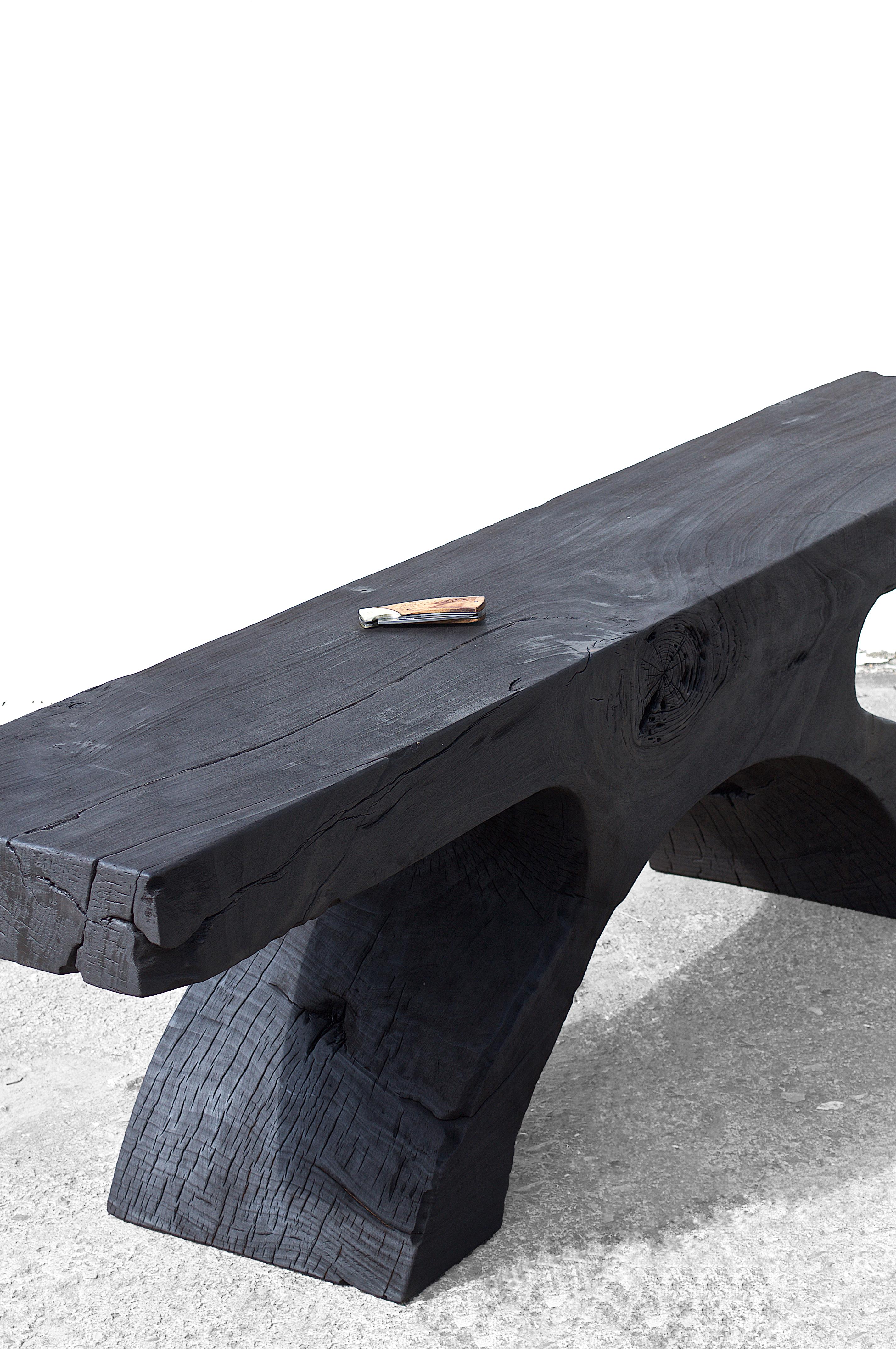 Polished Unique Bench Sculpted by Jörg Pietschmann For Sale