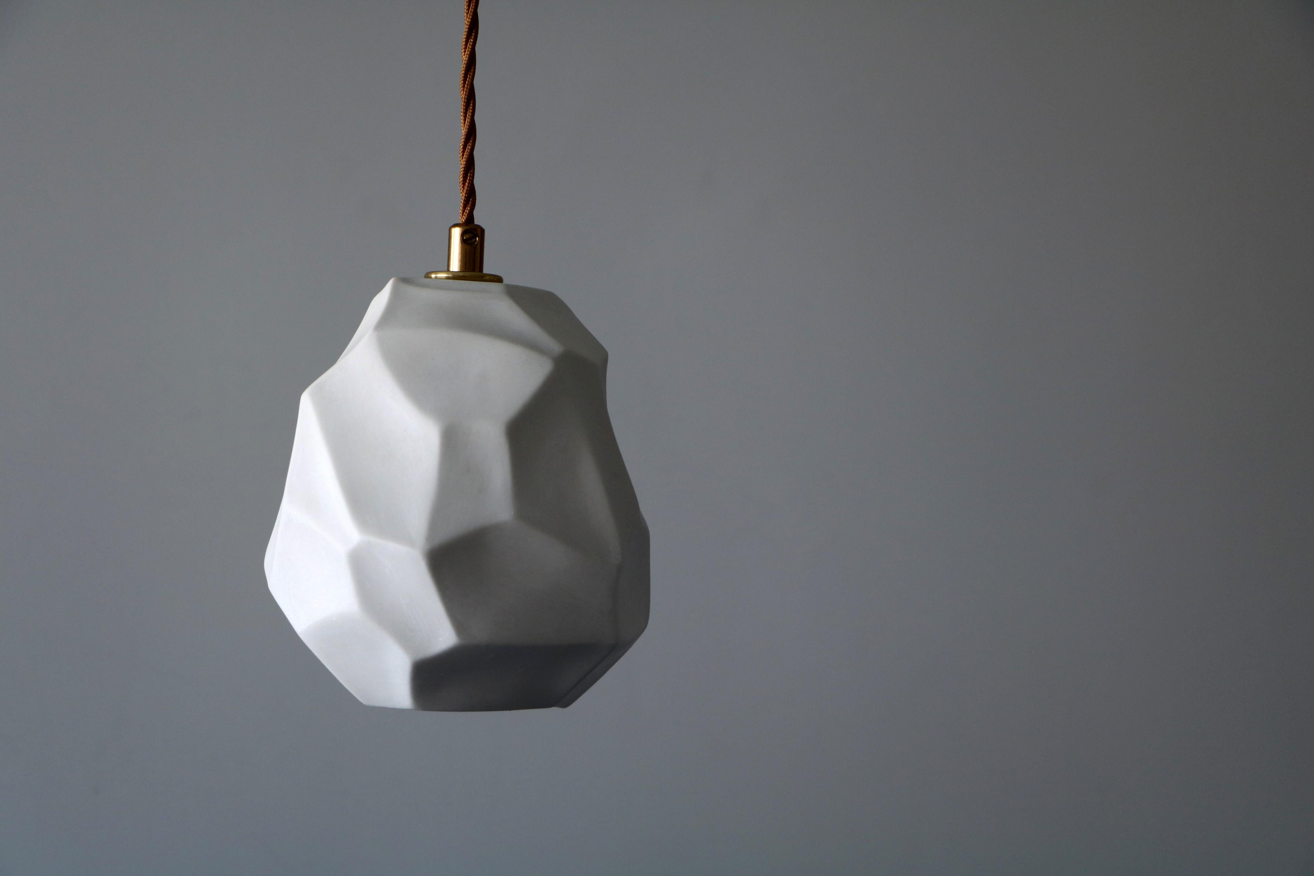 Modern Unique Porcelain Rock Pendant Lamp Ceren Gurkan