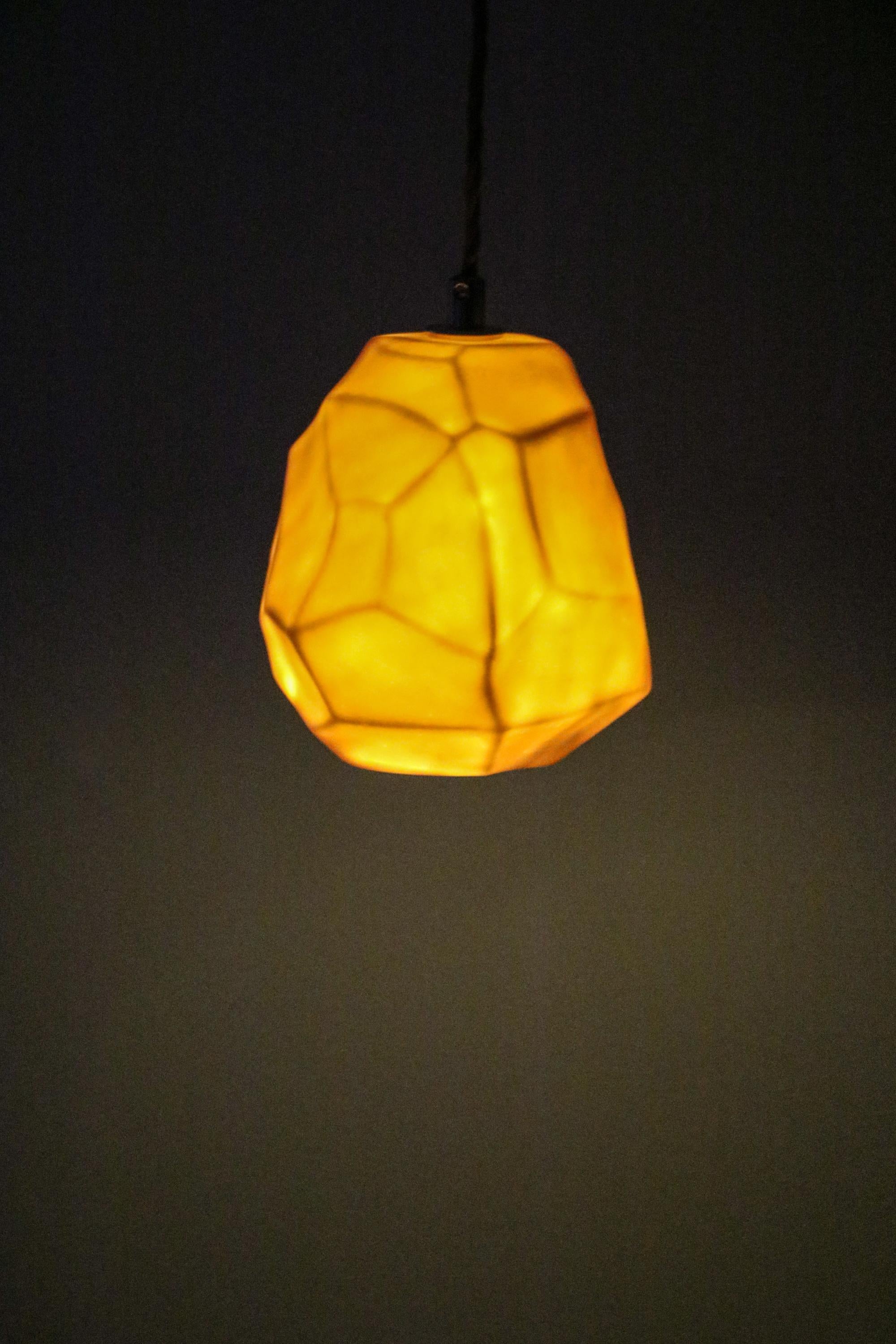 Unique Porcelain Rock Pendant Lamp Ceren Gurkan In New Condition For Sale In Geneve, CH